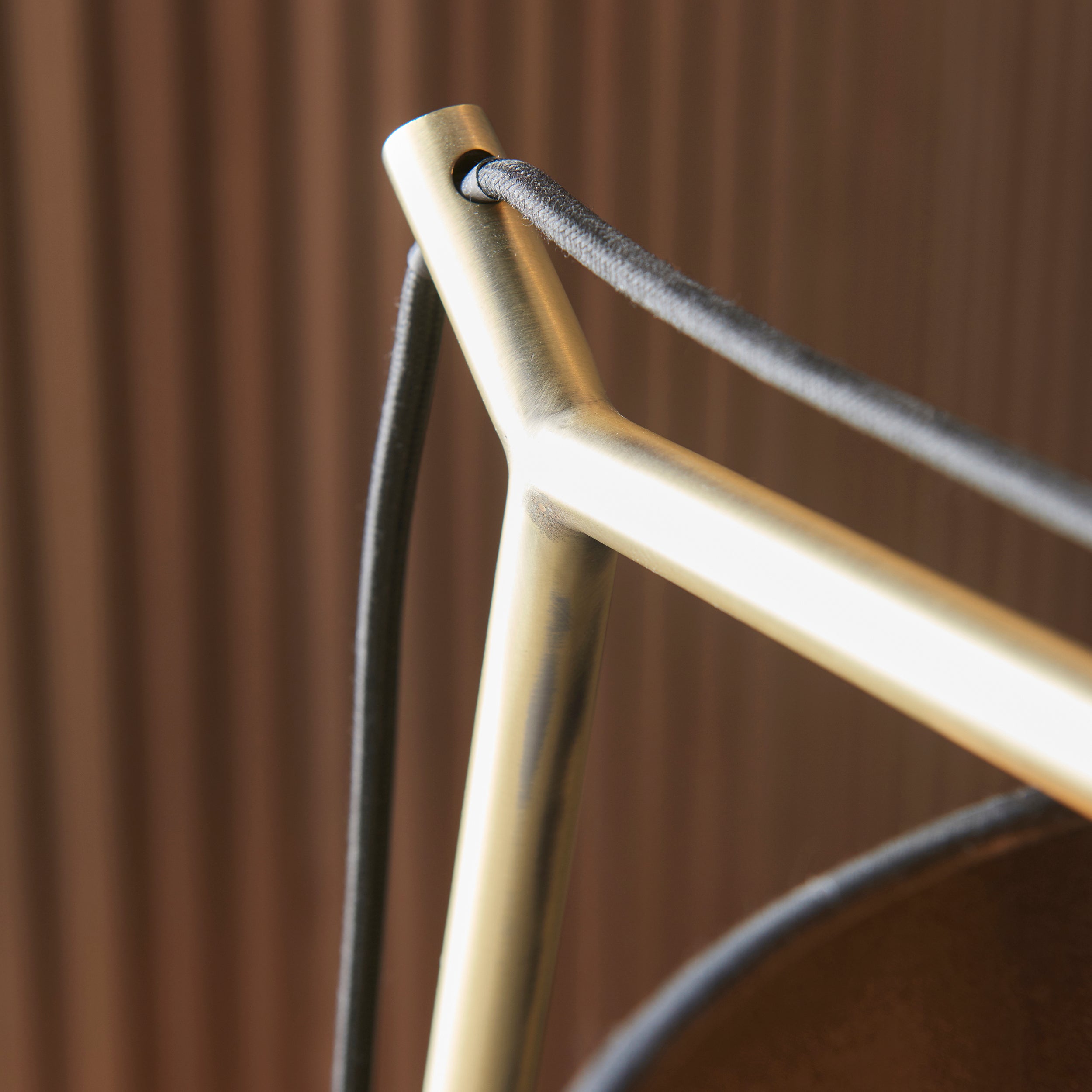 Endon Point Table Lamp - Matt Brass And Black Shade