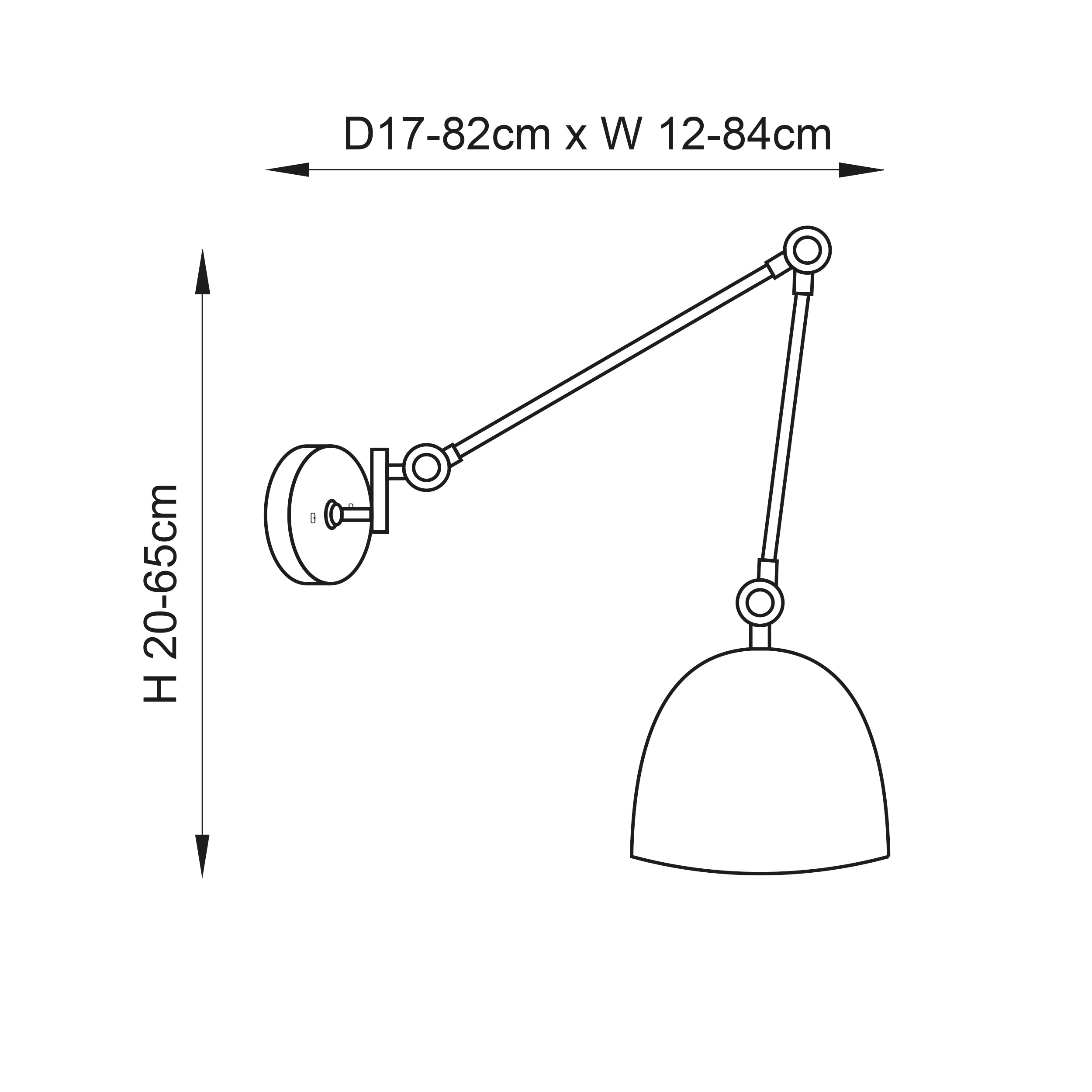 Endon Lehal Single Light Wall Light - Antique Solid Brass & Matt Black