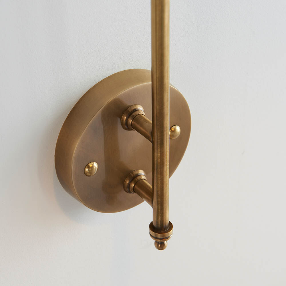 Endon Radha Single Light Wall Light - Antique Solid Brass