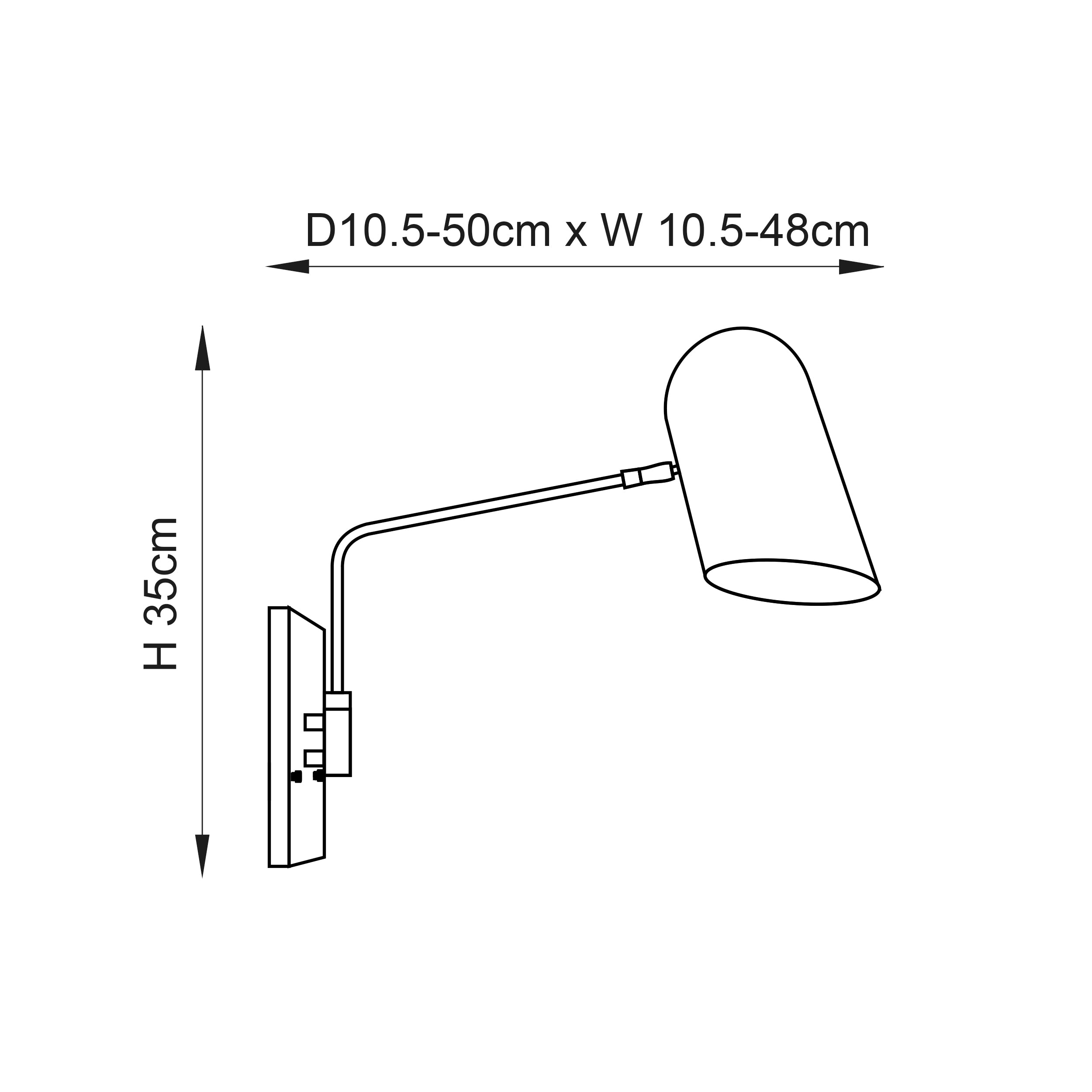 Endon Navren Single Light Wall Light - Antique Solid Brass & Matt Black