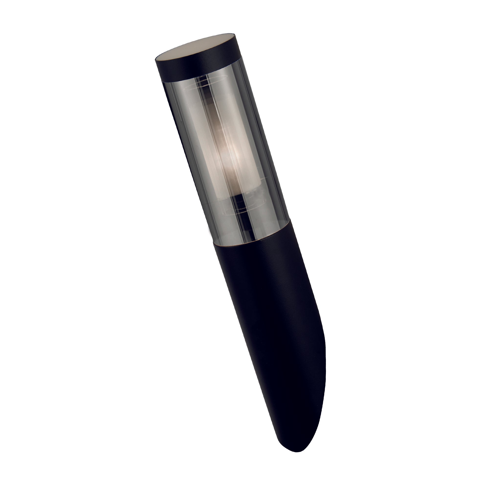 Searchlight Barnet Outdoor IP44 Wall Light - Black & Smoked Diffuser