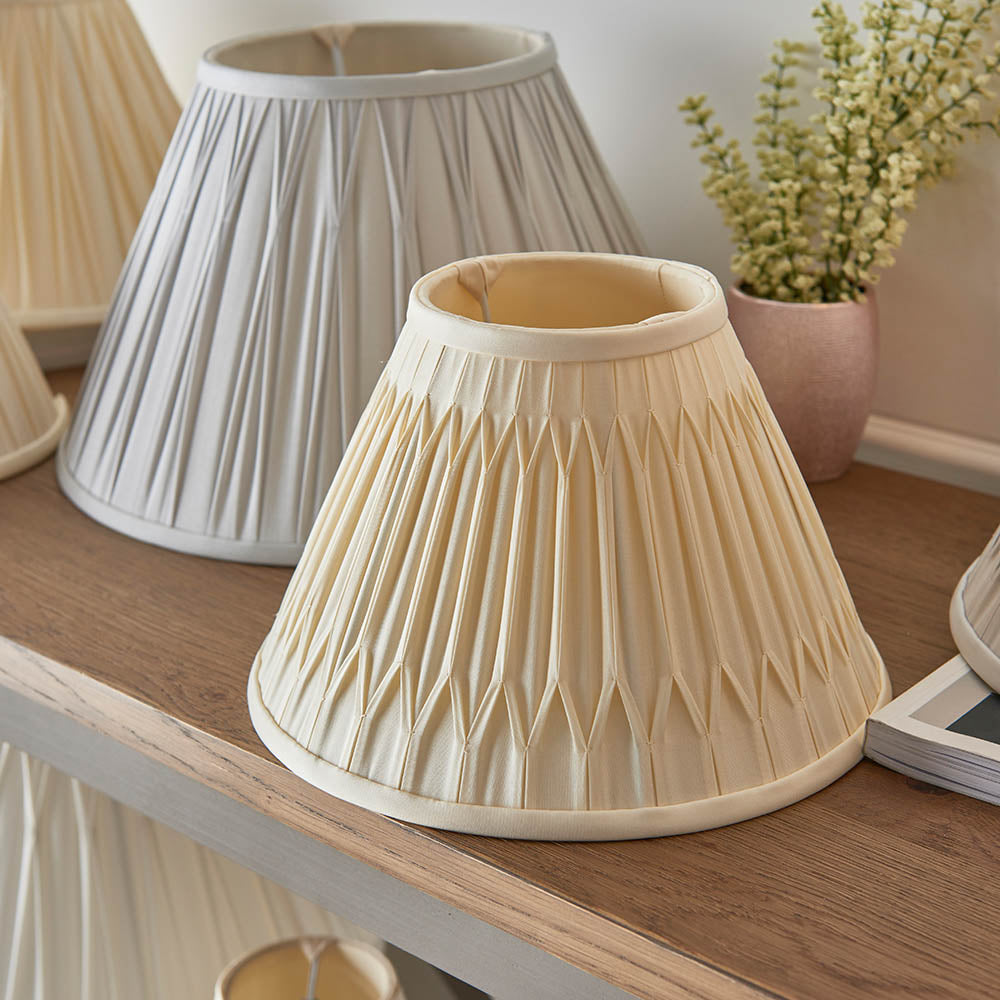 Endon Chatsworth 10" Single Light Shade - Ivory Silk - Shade Only