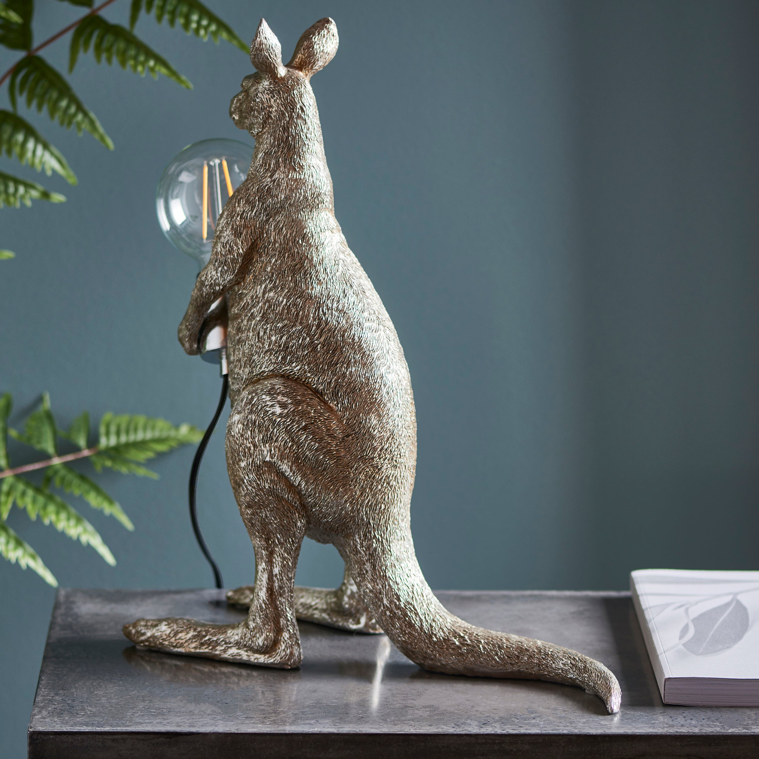 Endon Skippy The Kangaroo Table Lamp - Vintage Silver
