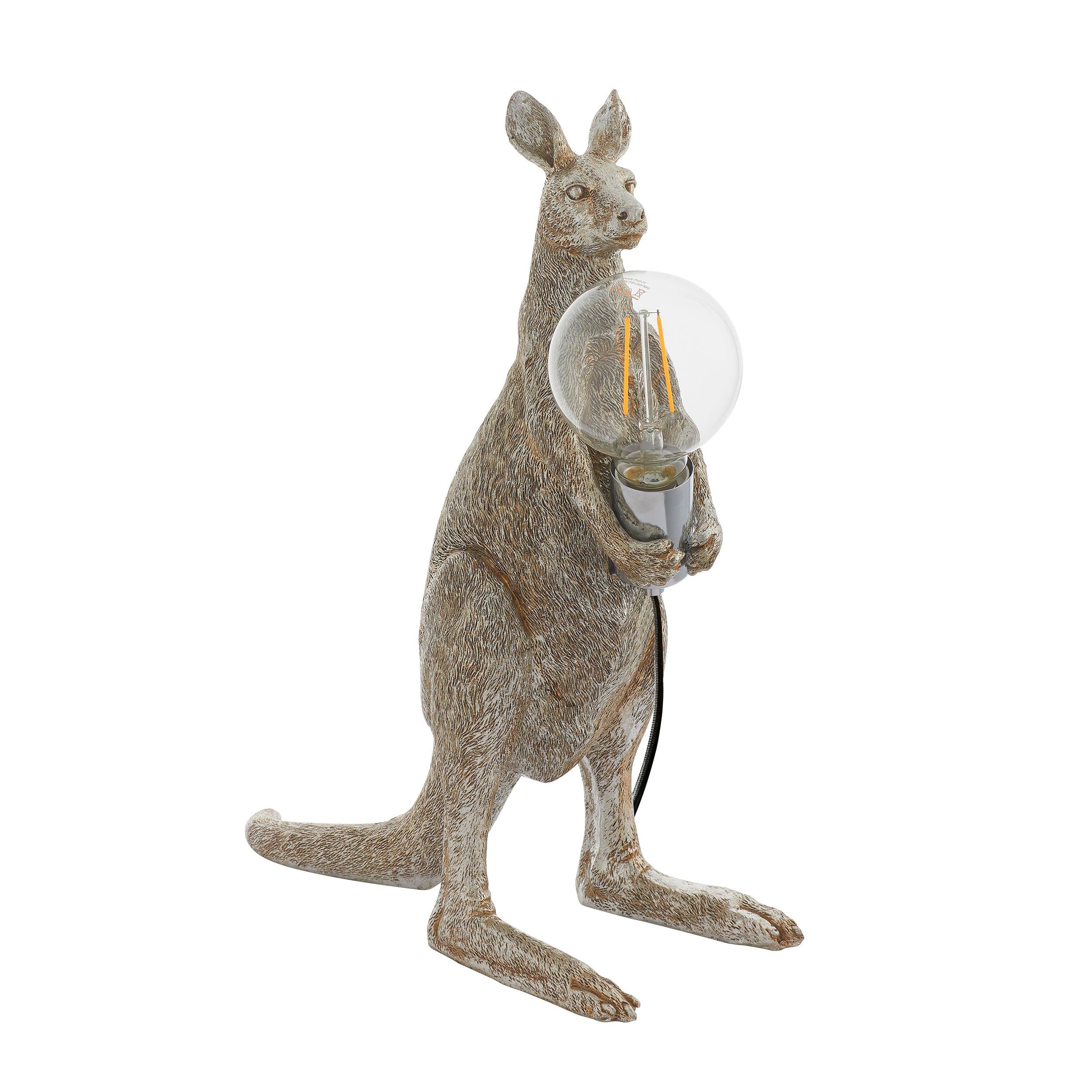 Endon Skippy The Kangaroo Table Lamp - Vintage Silver