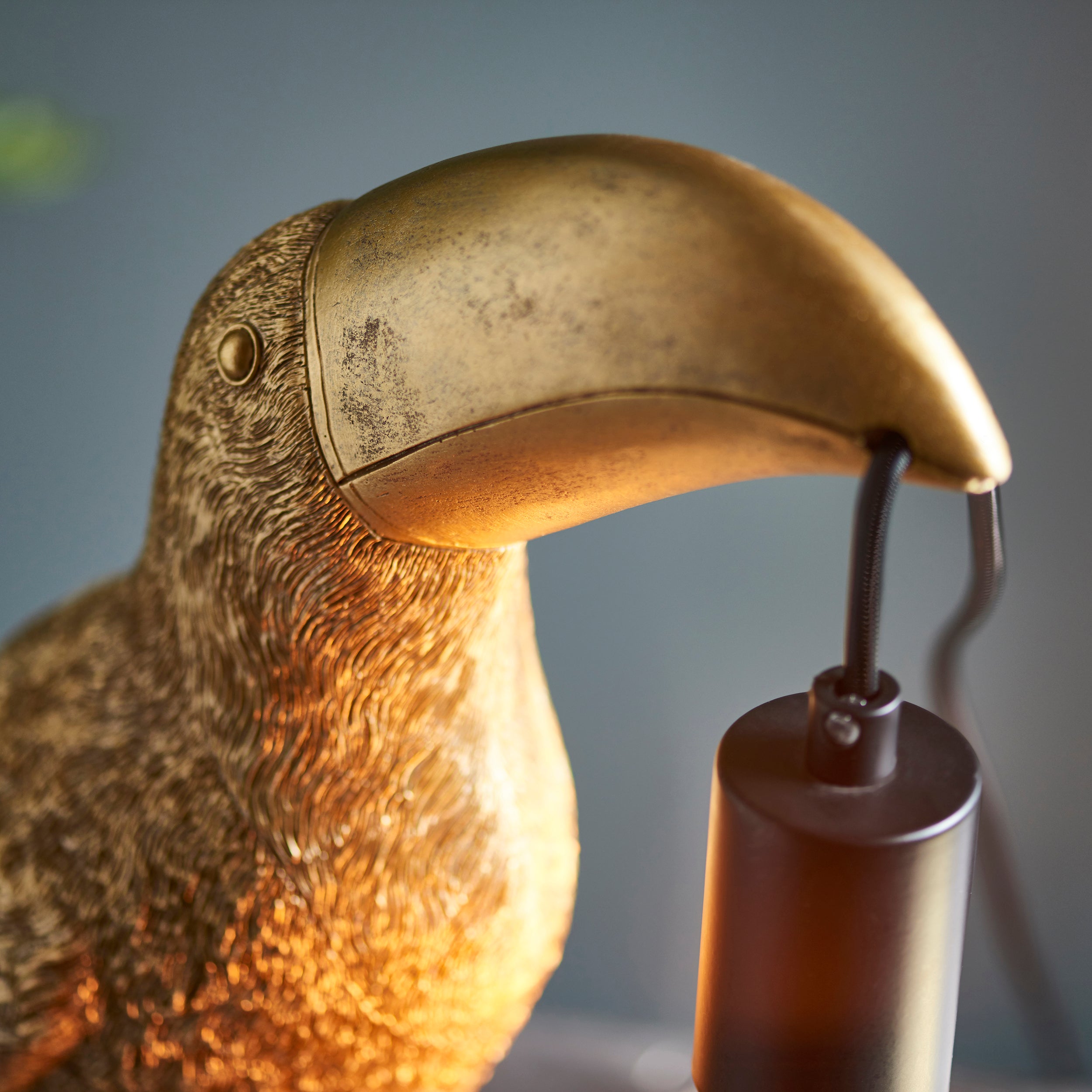 Endon Beaky The Toucan Table Lamp - Vintage Gold