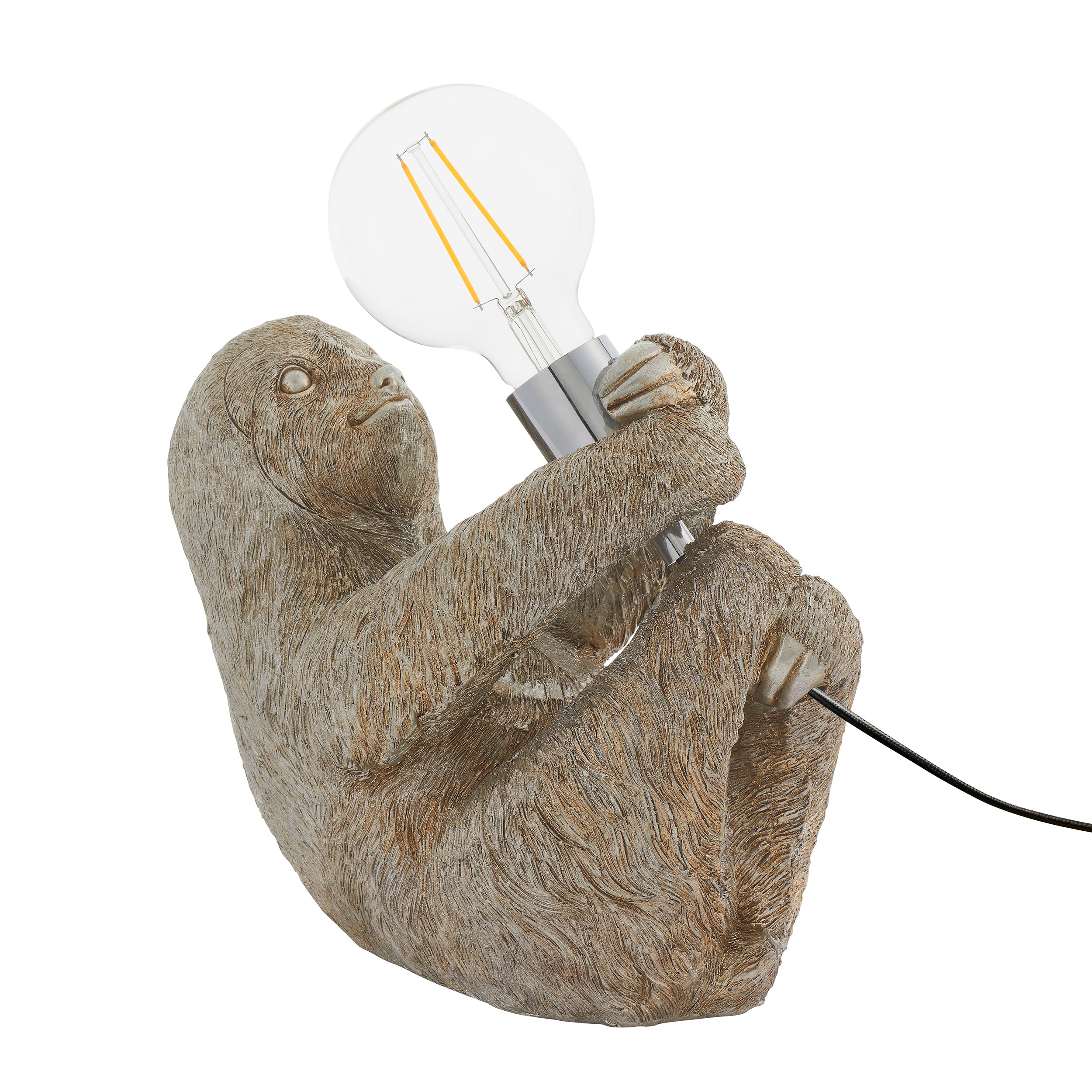 Endon Sleepy Sloth Table Lamp - Vintage Silver