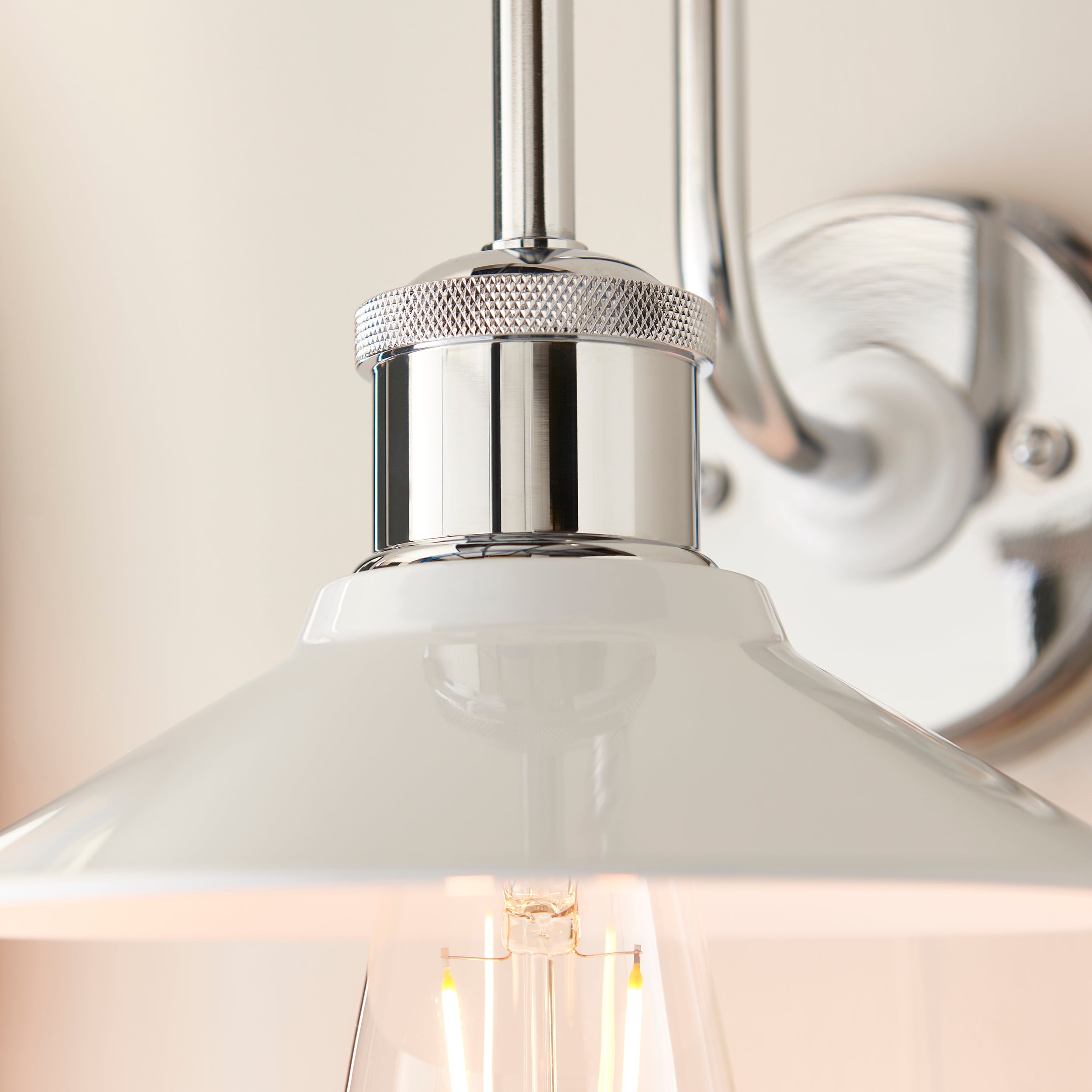 Endon Angler Single Light Wall - Polished Chrome