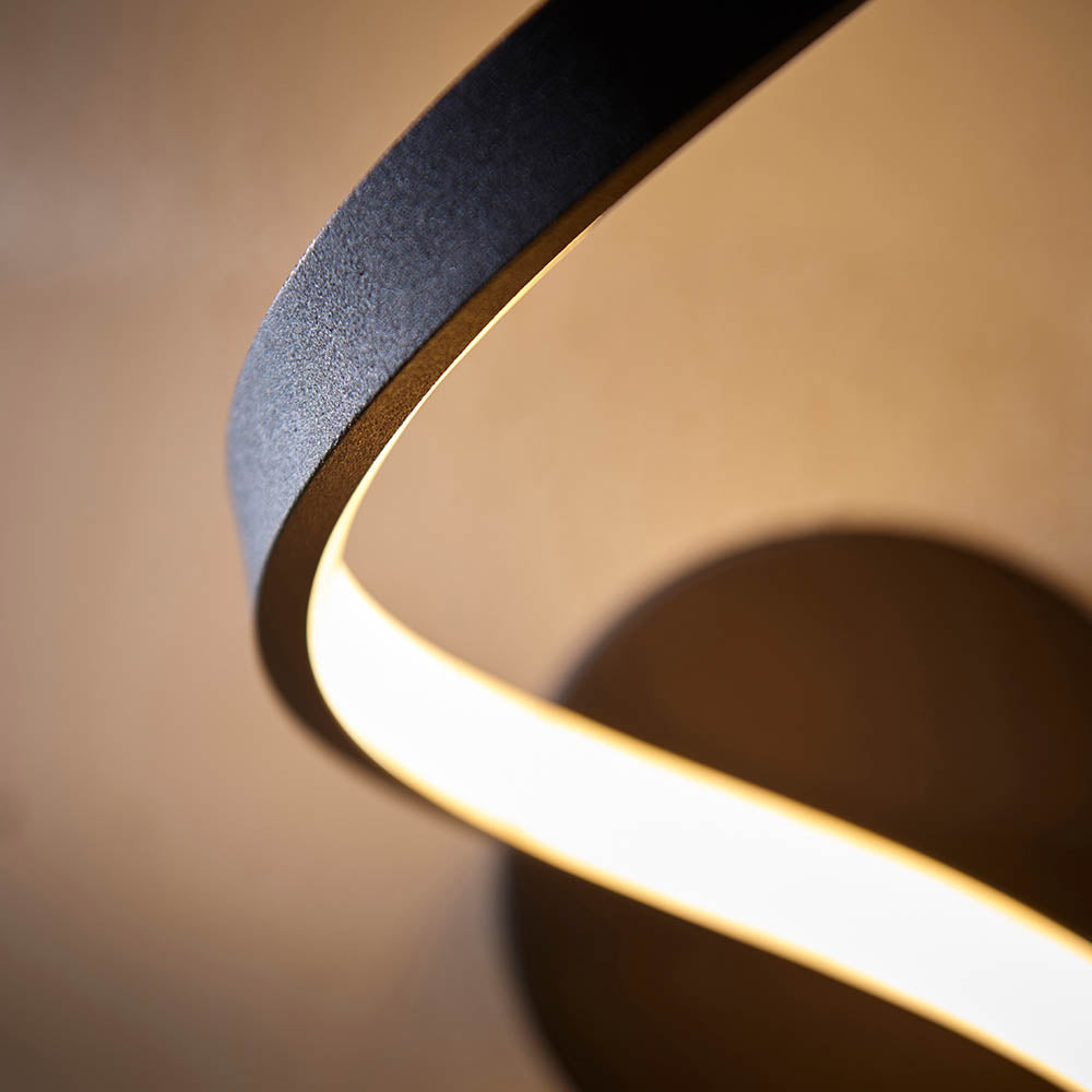 Endon Astral Single Light Wall - Textured Black & White Silicone