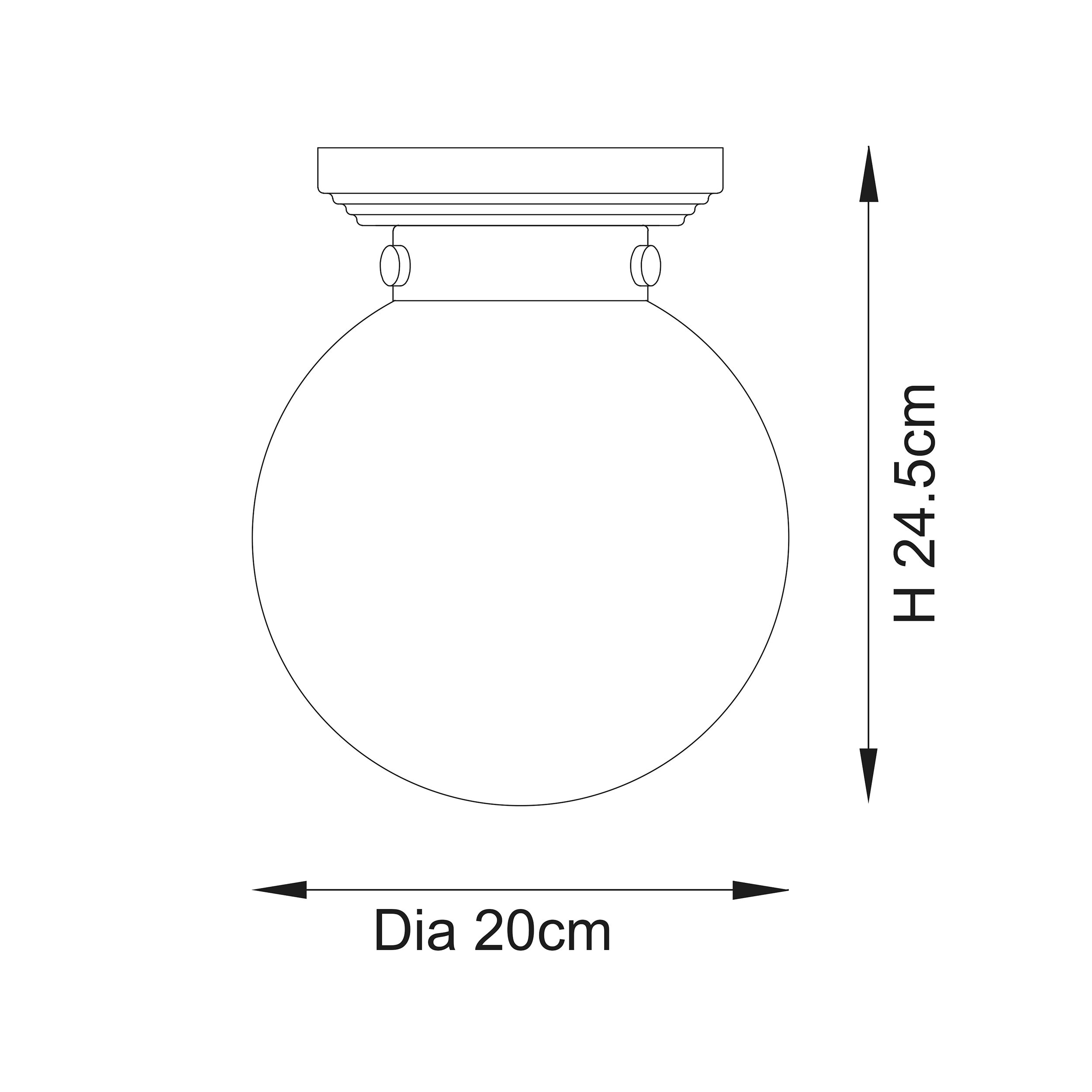 Endon Cheswick Single Light Flush - Chrome Plate & Clear Glass
