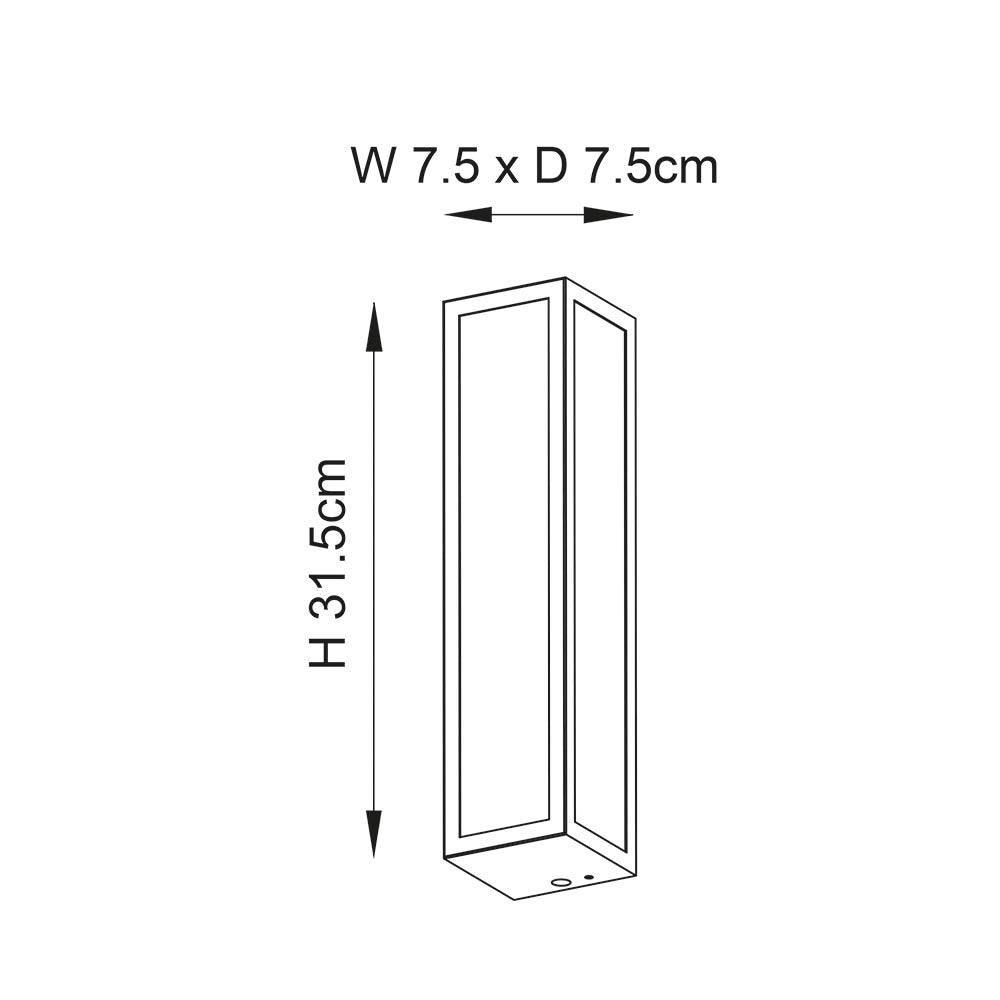 Endon Newham 2 Light Wall - Chrome Plate & Clear Ribbed Glass
