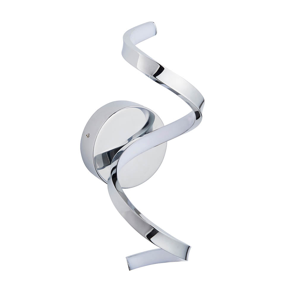 Endon Astral Single Light Wall - Chrome Plate & White Silicone