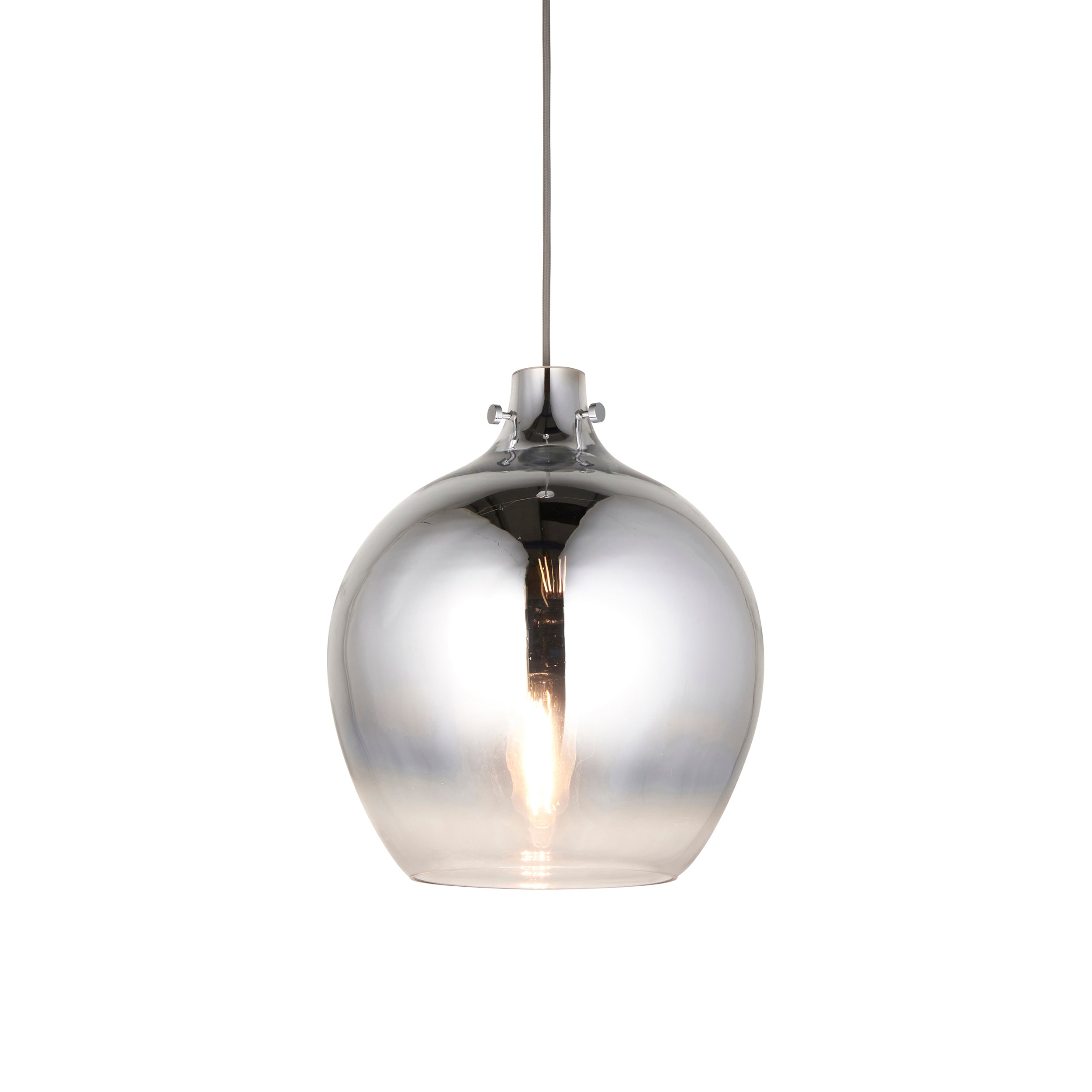 Endon Chromatic Single Light Pendant - Ombre Effect Chrome