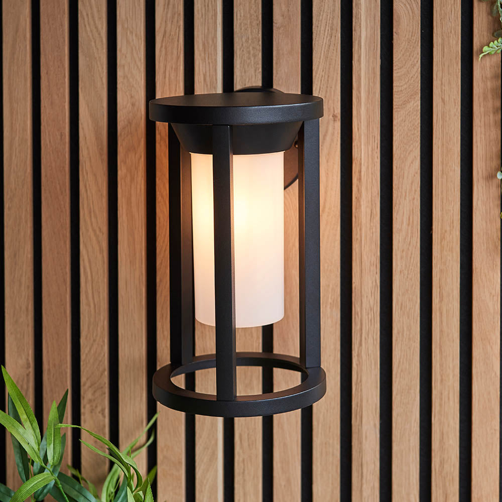 Endon Braden Single Light Wall - Textured Black & White Pc