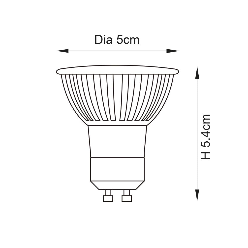 Endon GU10 LED SMD 60º 7W Lamp - 4000K - Dimmable - Matt White Plastic