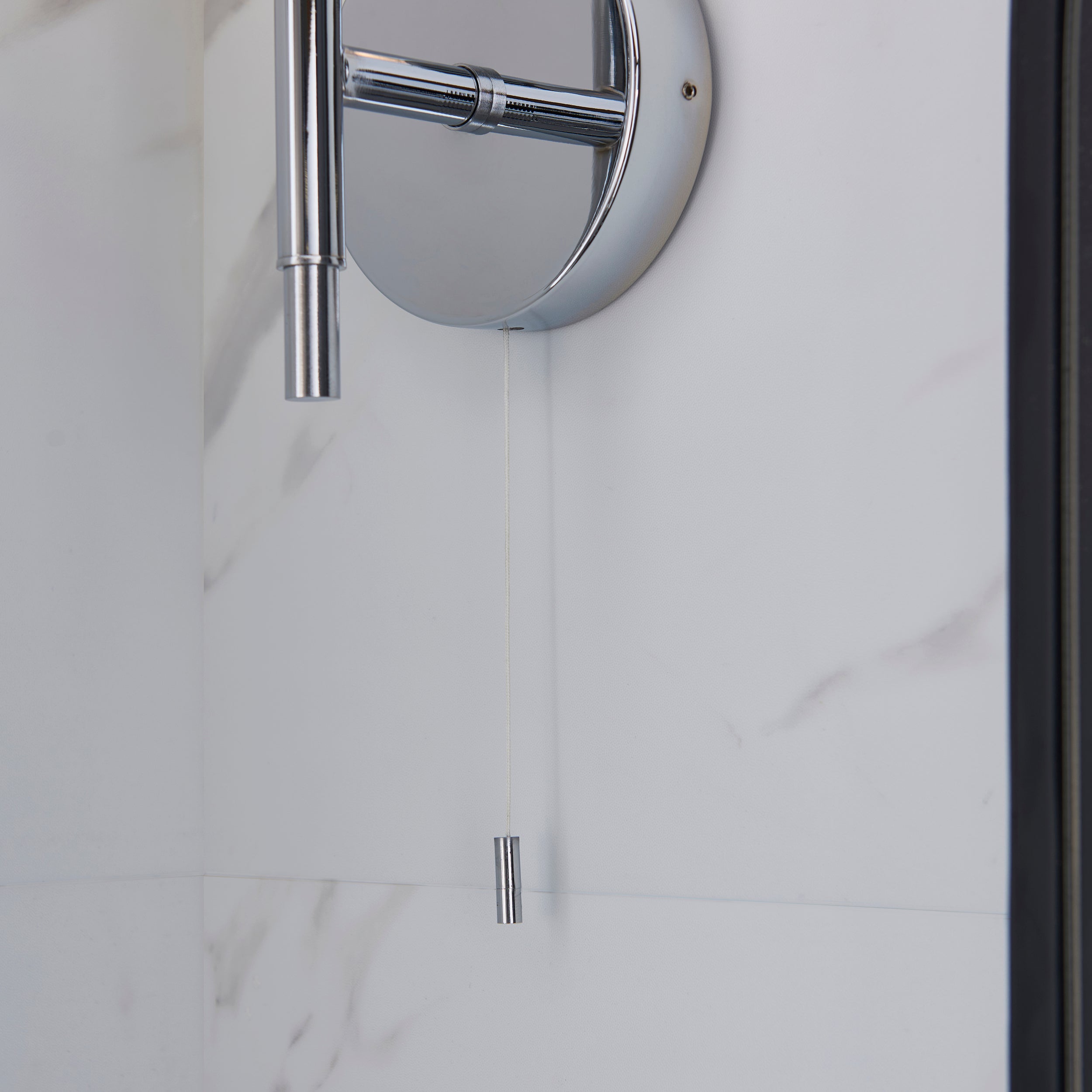 Endon Flute Single Wall Light - Frosted, Ribbed Glass & Chrome