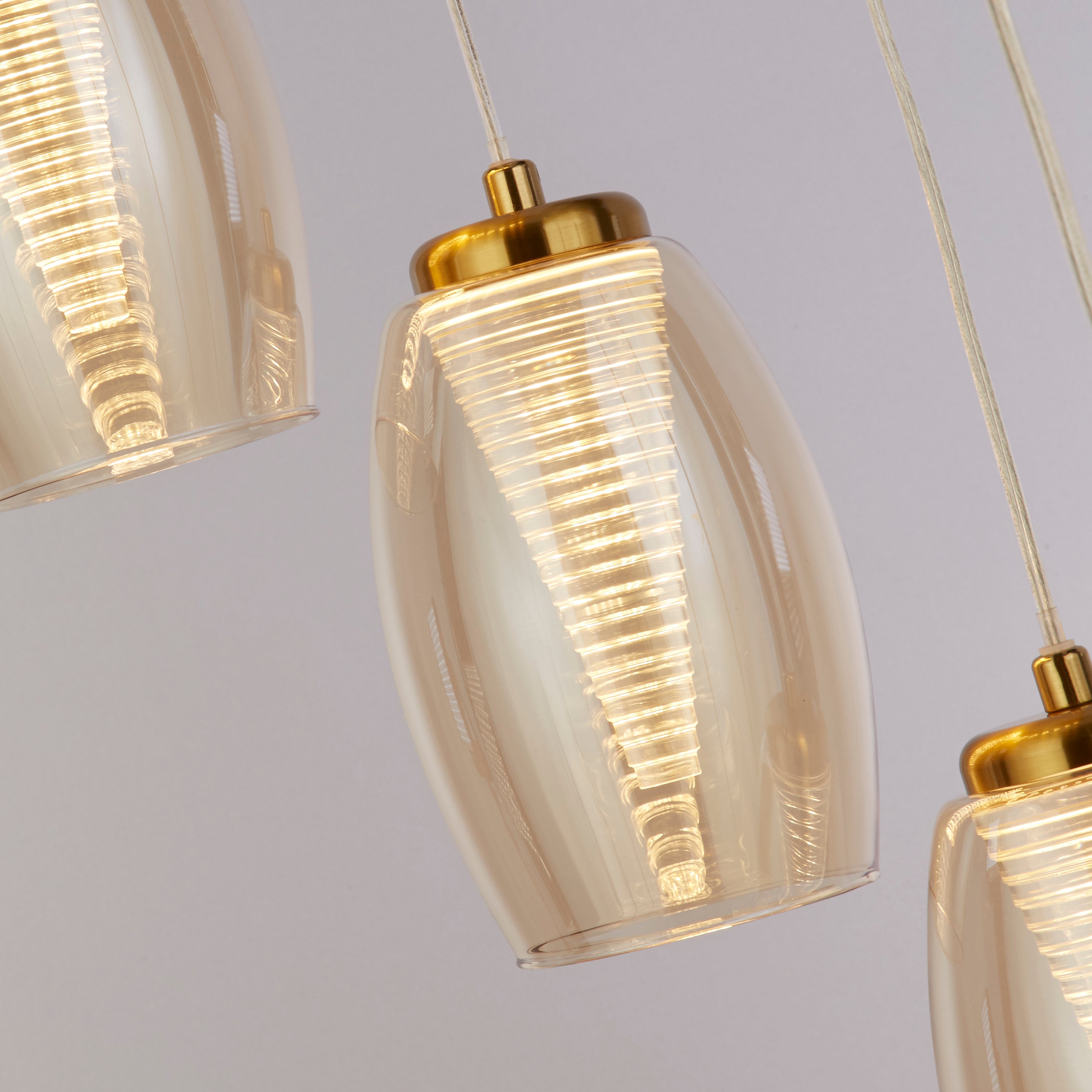 Searchlight Chapman 12 Light Pendant - Bronze & Champagne Glass