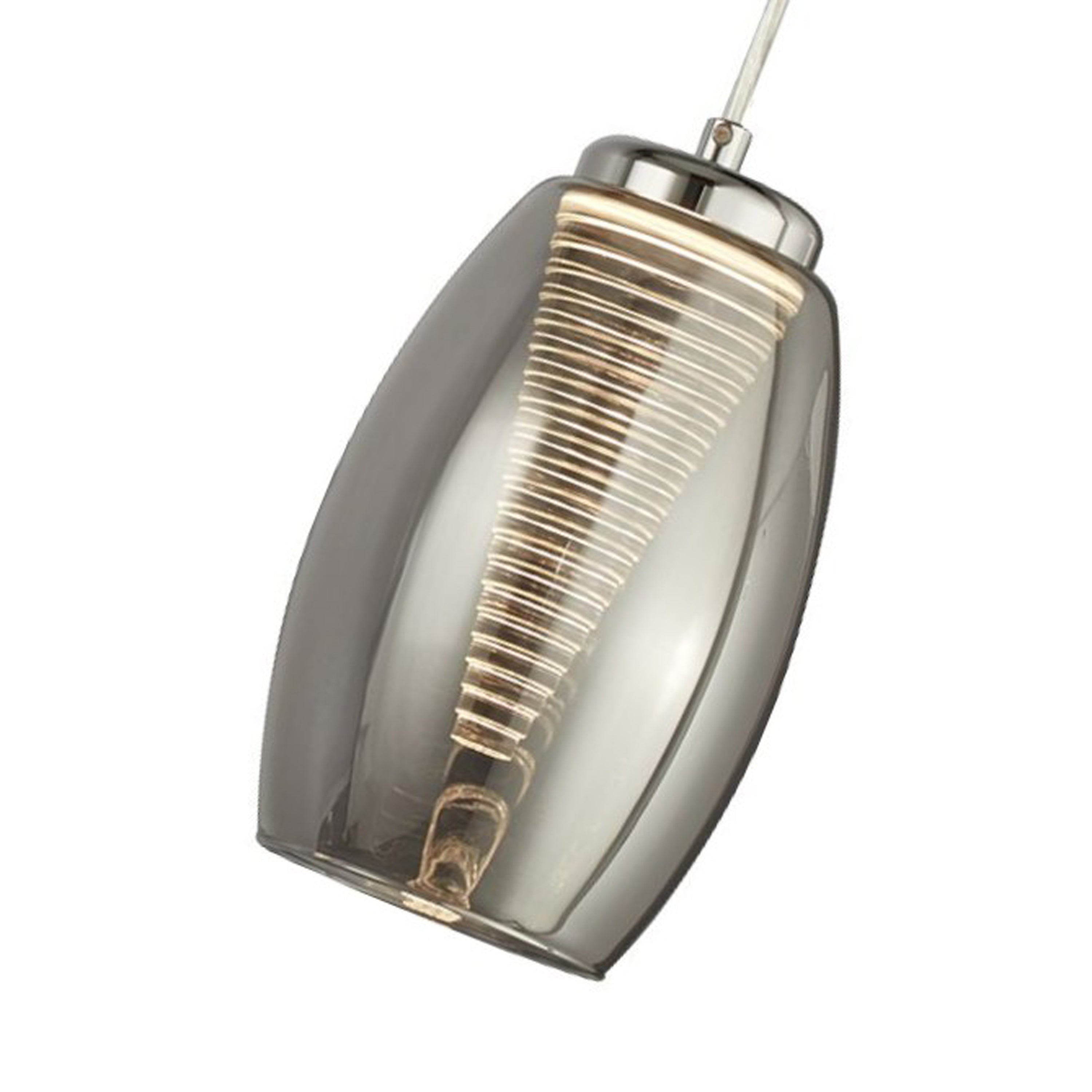 Searchlight Chapman Ceiling Pendant - Chrome & Smoked Glass