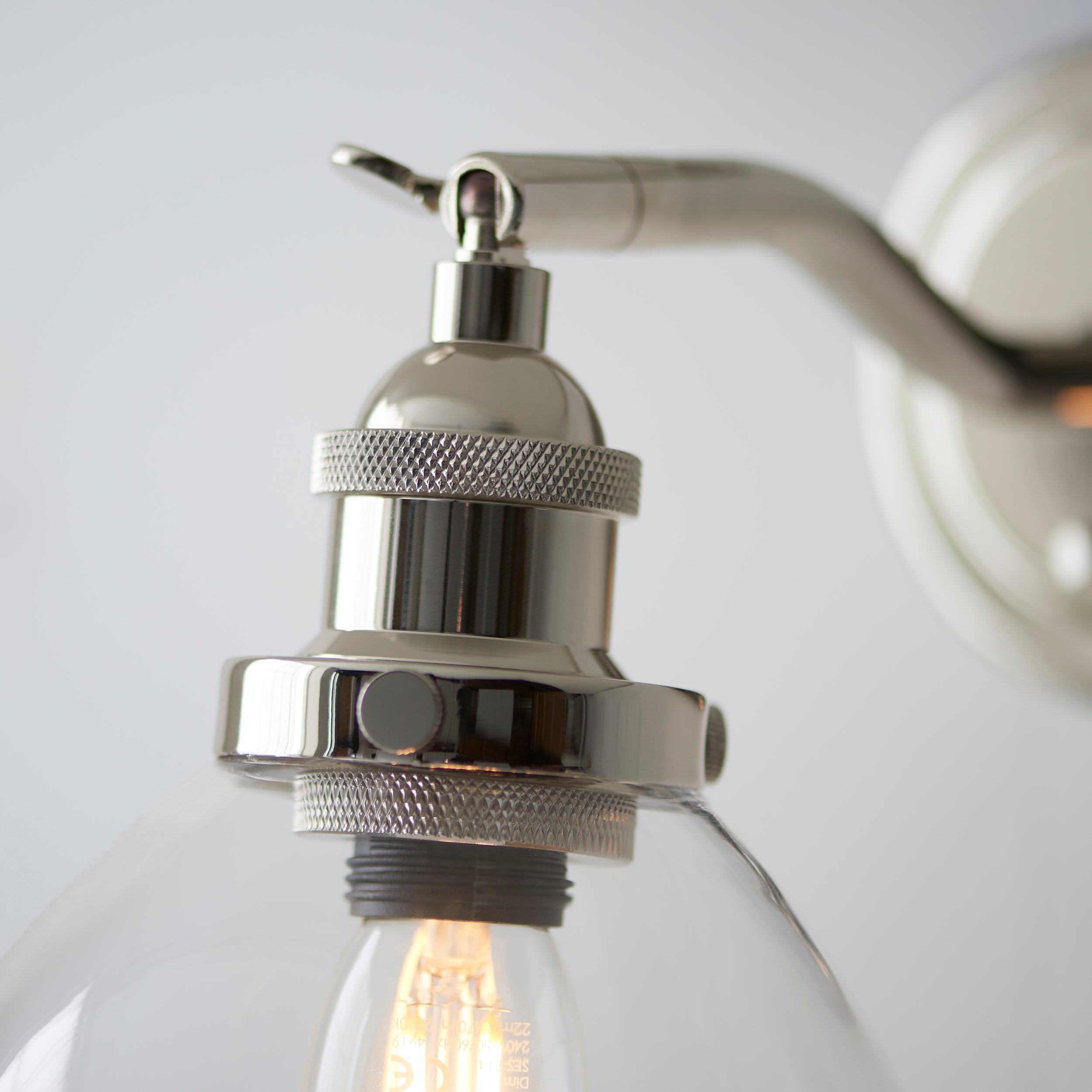 Endon Hansen Single Wall Light - Bright Nickel
