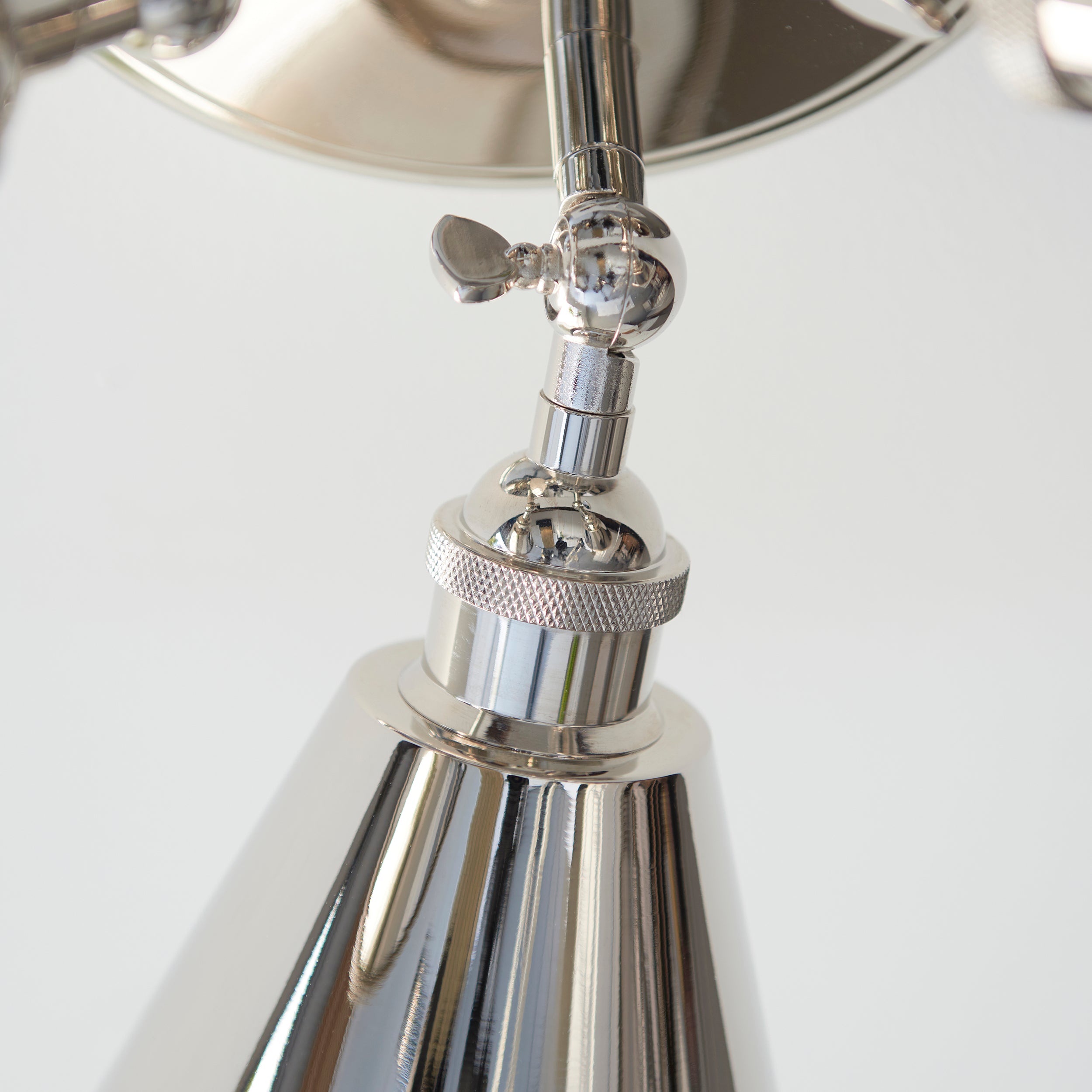 Endon Hal 3 Light Spotlight - Bright Nickel & Satin White
