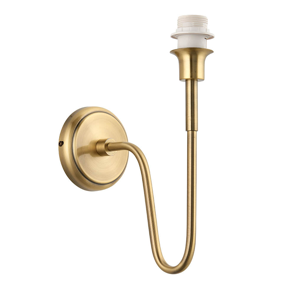 Endon Rouen Single Light Wall - Antique Brass (No Shade)