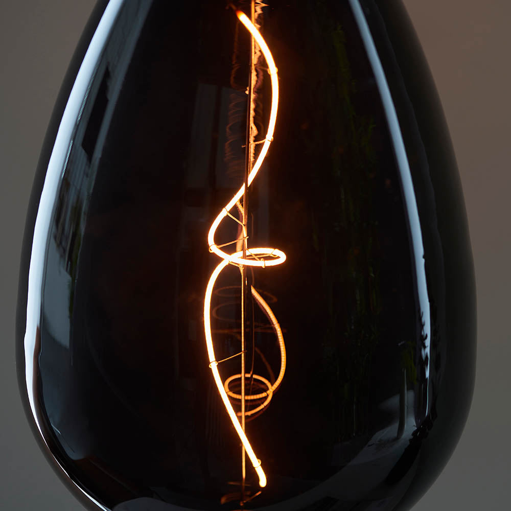Endon Wisp E27 LED 4W Filament Bulb - 1800K - Non-Dimmable - Smoked Glass
