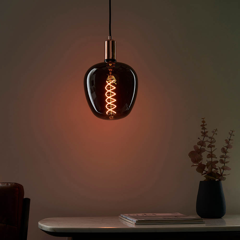 Endon Helix E27 LED 4W Filament Bulb - 1800K - Non-Dimmable - Smoked Glass