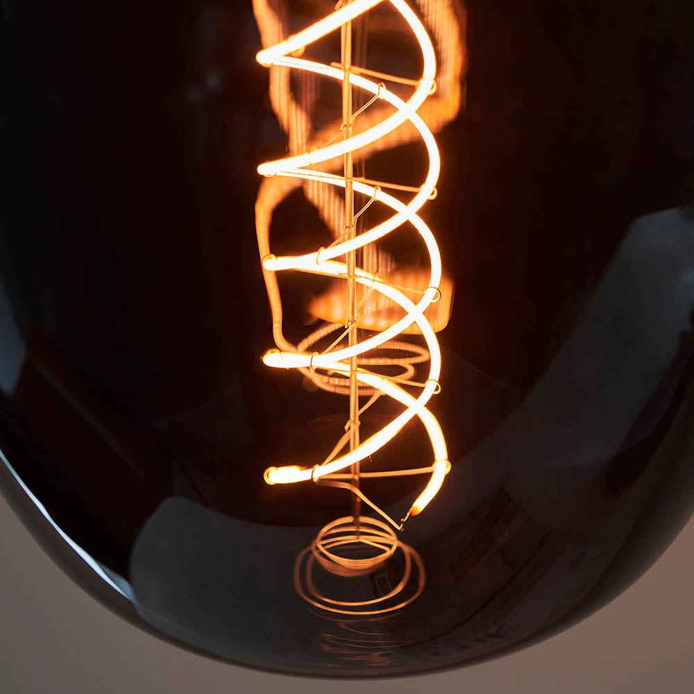 Endon Helix E27 LED 4W Filament Bulb - 1800K - Non-Dimmable - Smoked Glass