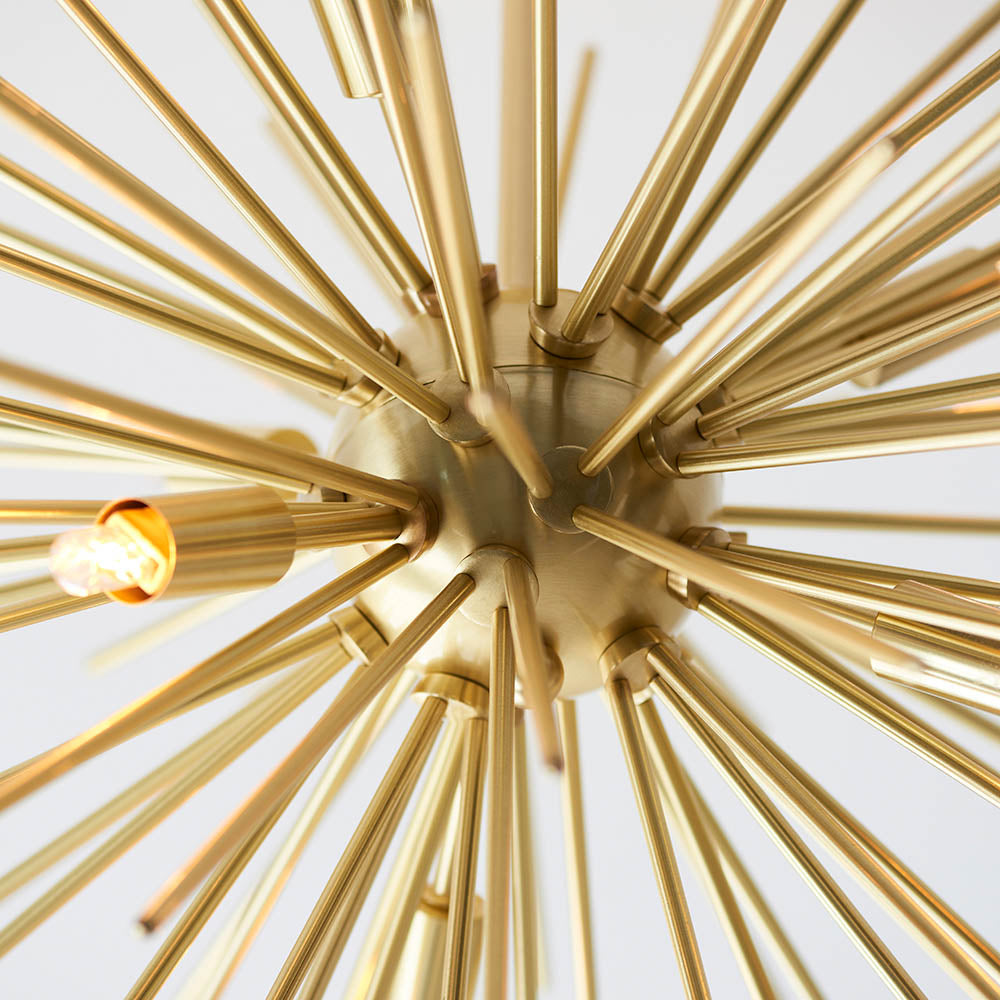 Endon Orta 6 Light Semi Flush - Satin Gold