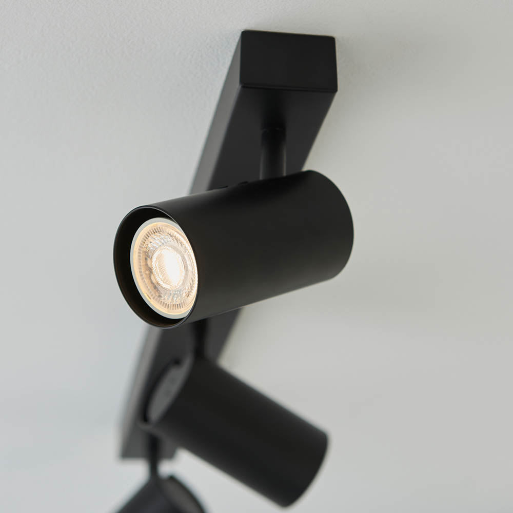 Endon Rez 3 Light Plate Spotlight - Matt Black