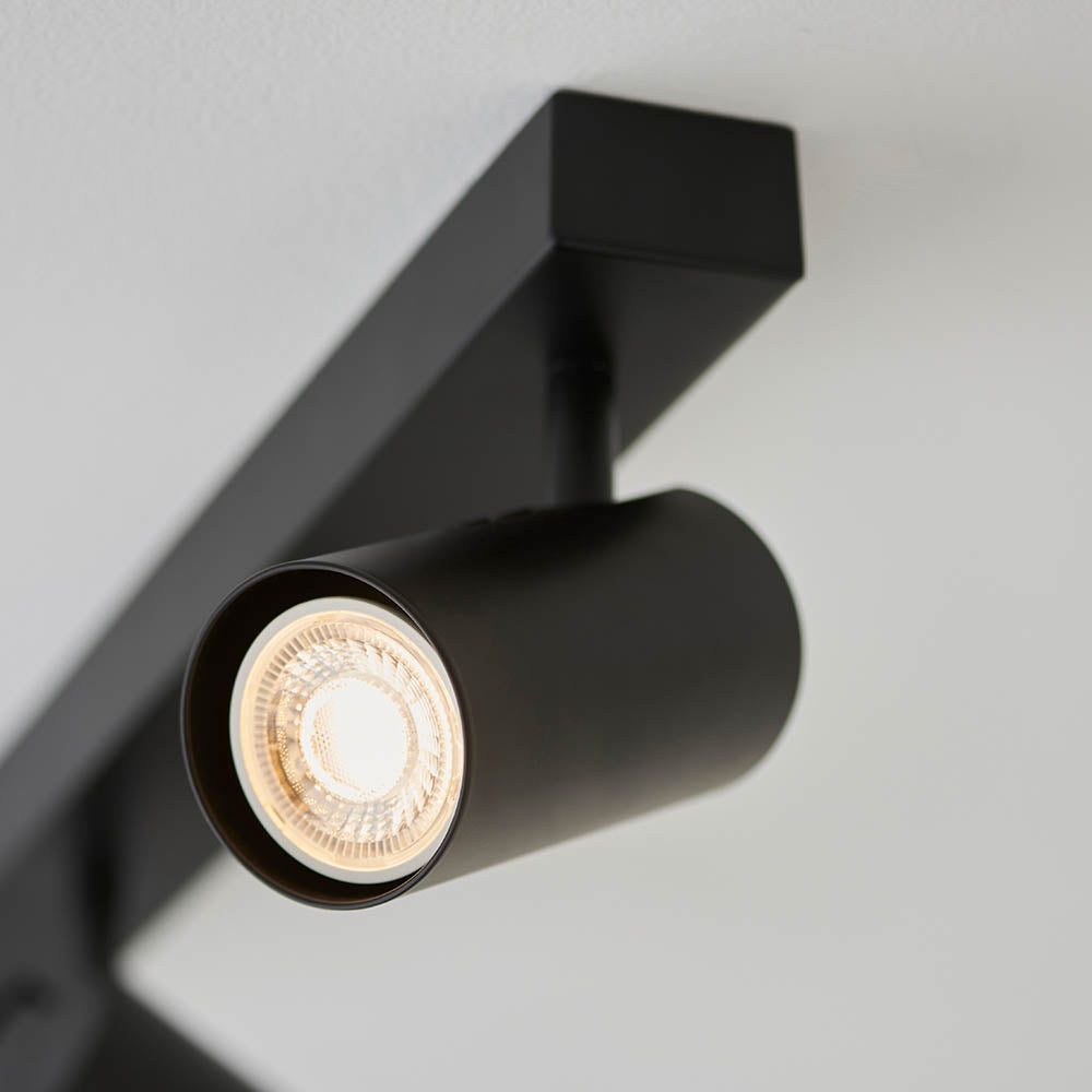 Endon Rez 3 Light Plate Spotlight - Matt Black
