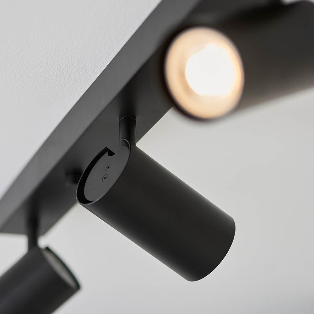 Endon Rez 3 Light Plate Spotlight - Matt Black
