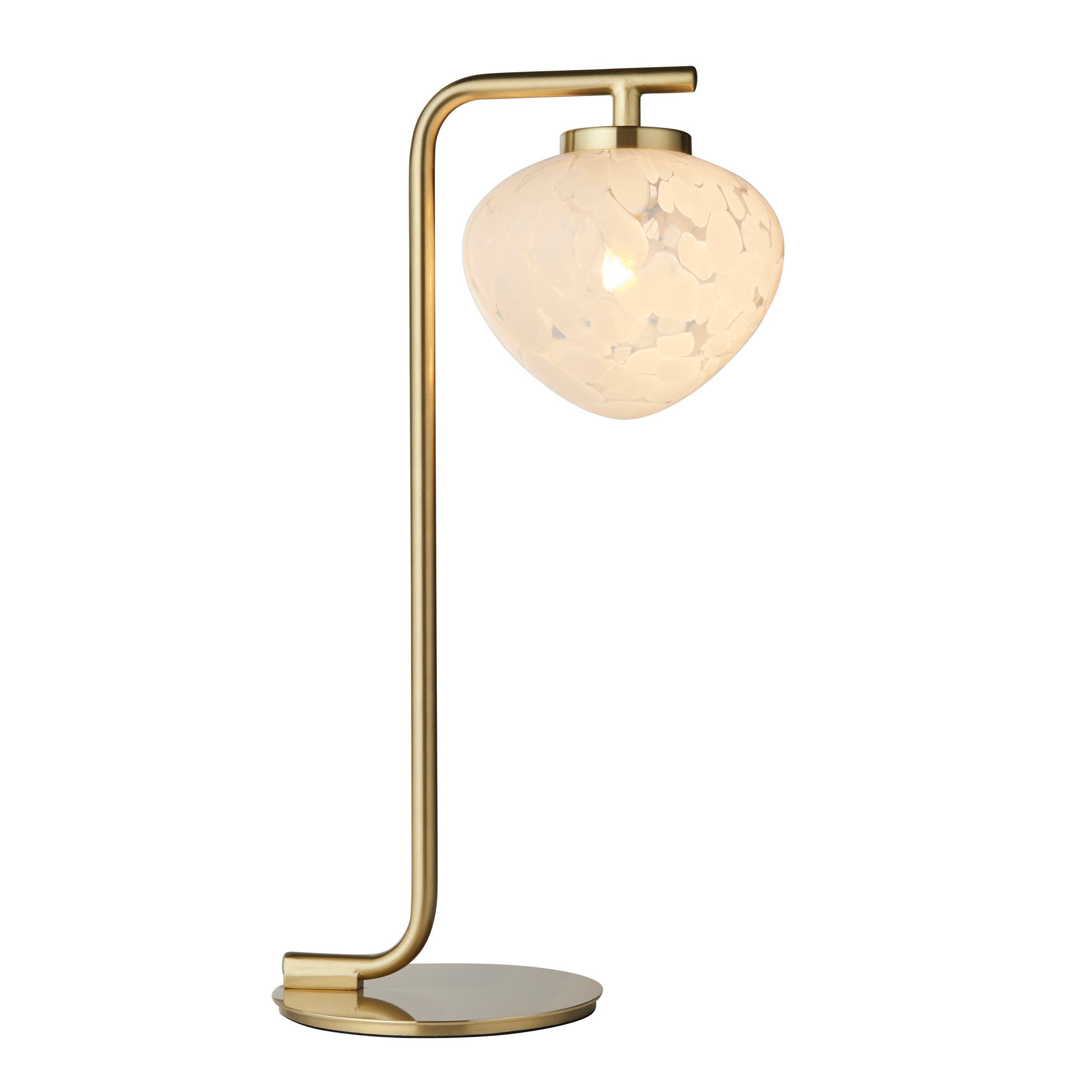 Endon Mali Table Lamp - Confetti Glass & Satin Brass