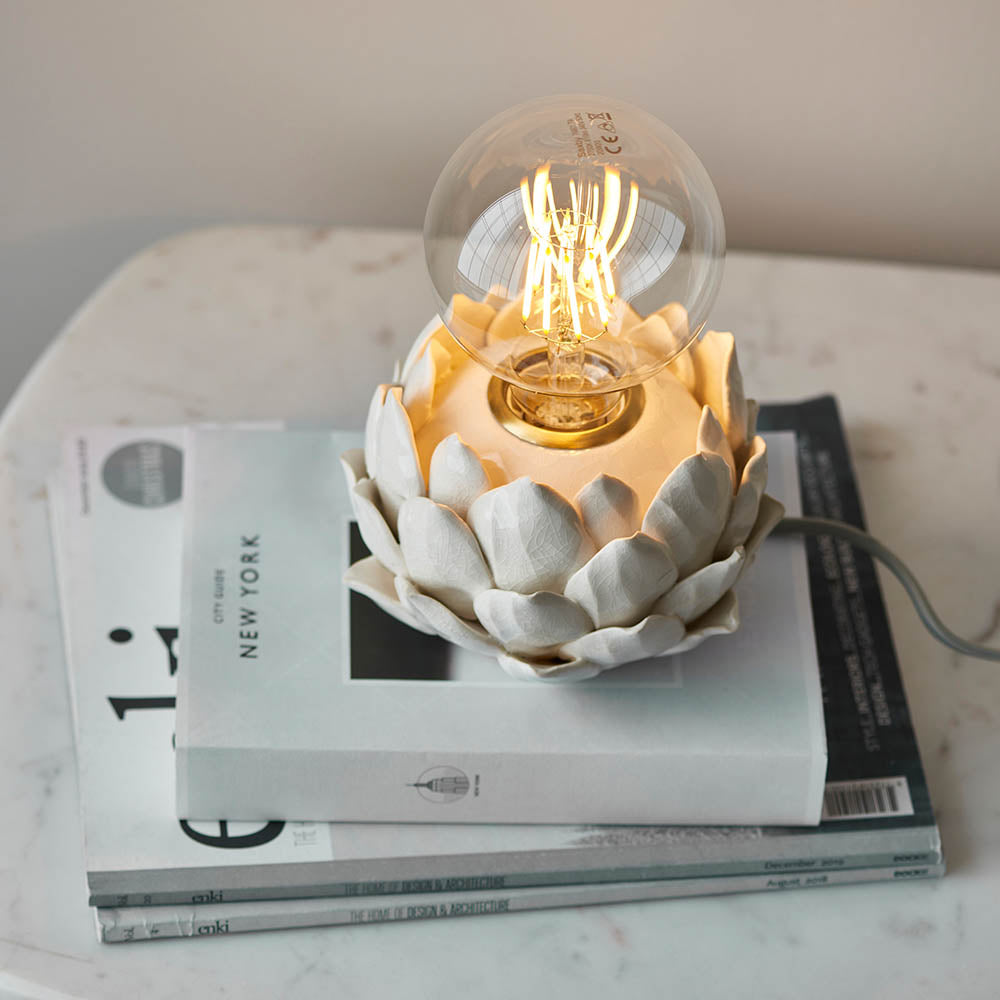 Endon Artichoke Table Lamp Base -  Oatmeal Crackle Finish - Base Only