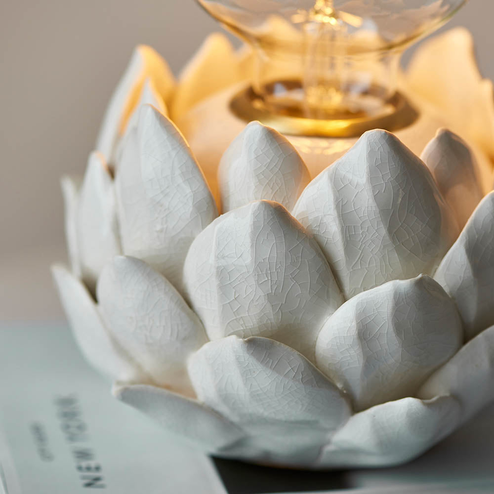 Endon Artichoke Table Lamp Base -  Oatmeal Crackle Finish - Base Only