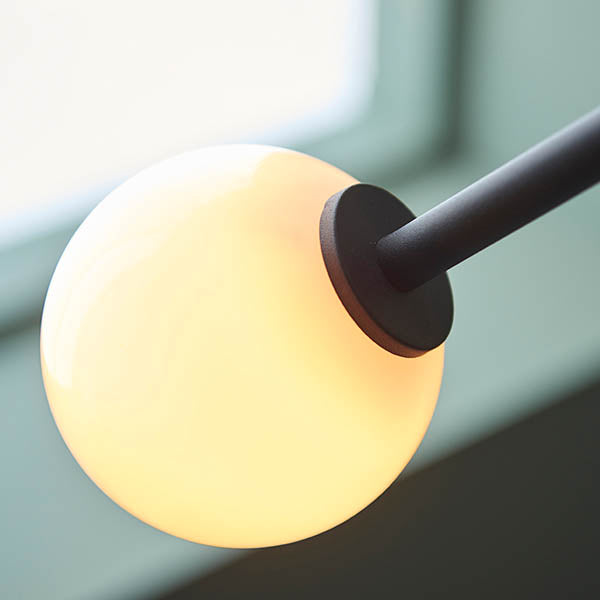 Utopia Moon 2 Light Floor Lamp - Matt Black