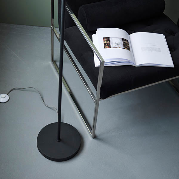 Utopia Moon 2 Light Floor Lamp - Matt Black