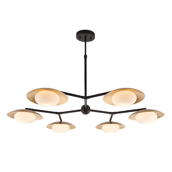 Utopia Planet 6 Light Pendant - Gold - 85cm Diameter