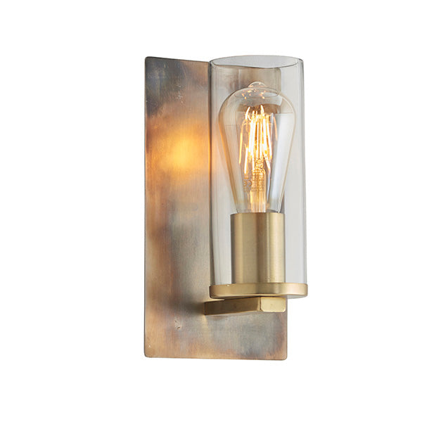 Utopia Swirl Wall Light - Bronze Patina With Clear Glass