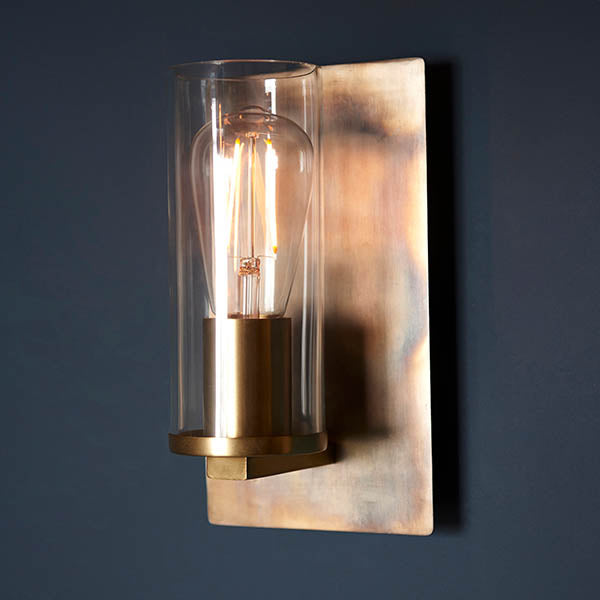 Utopia Swirl Wall Light - Bronze Patina With Clear Glass