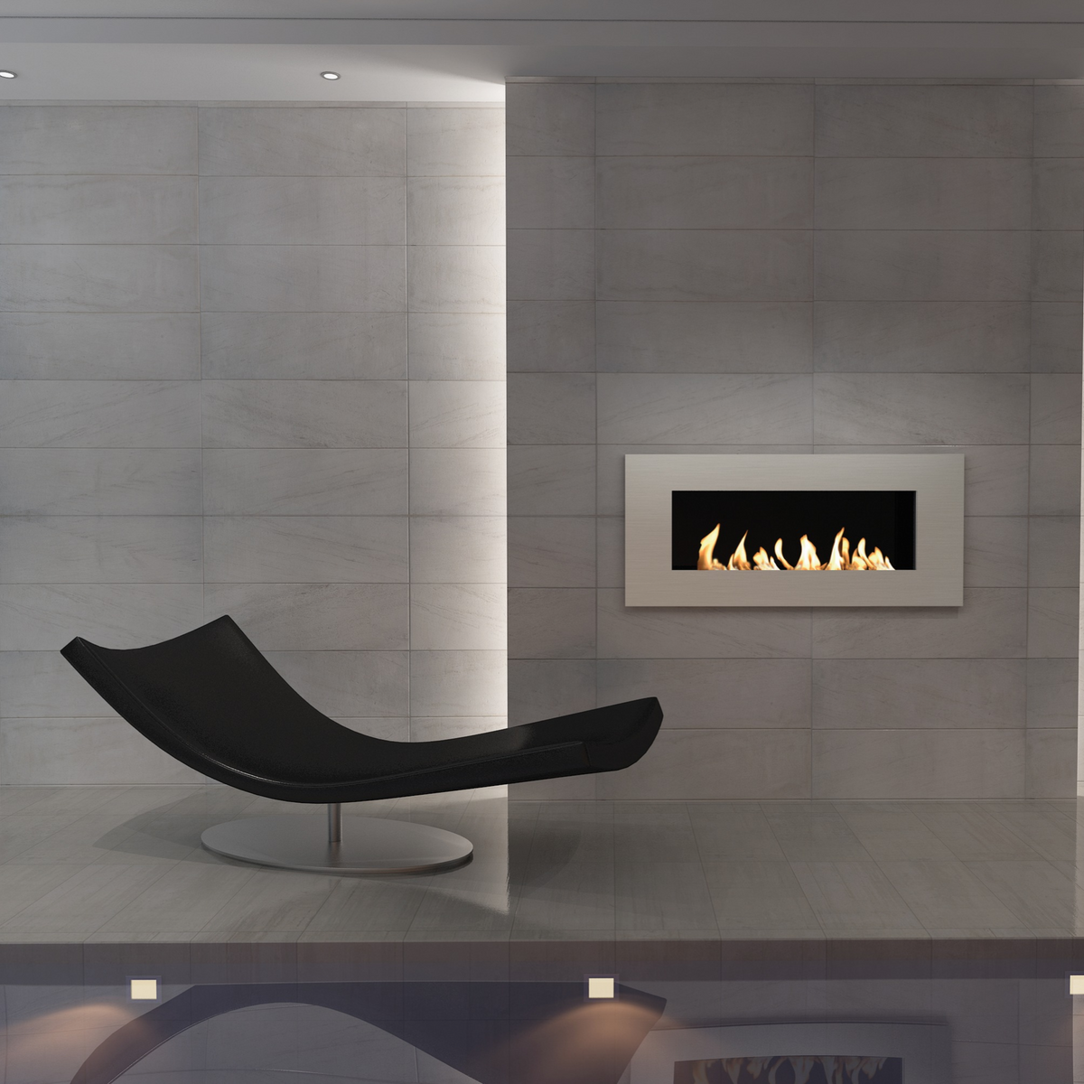 GlammFire Apollo Wall Mounted Bioethanol Fireplace