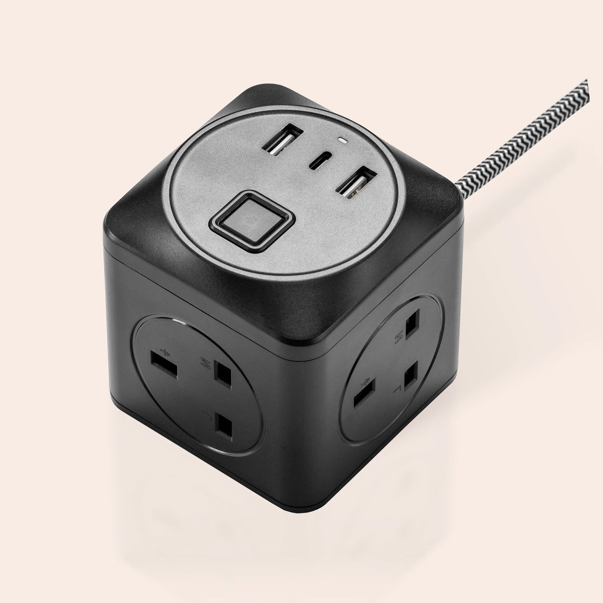 houseof. Extension Lead - Black Fabric Cable