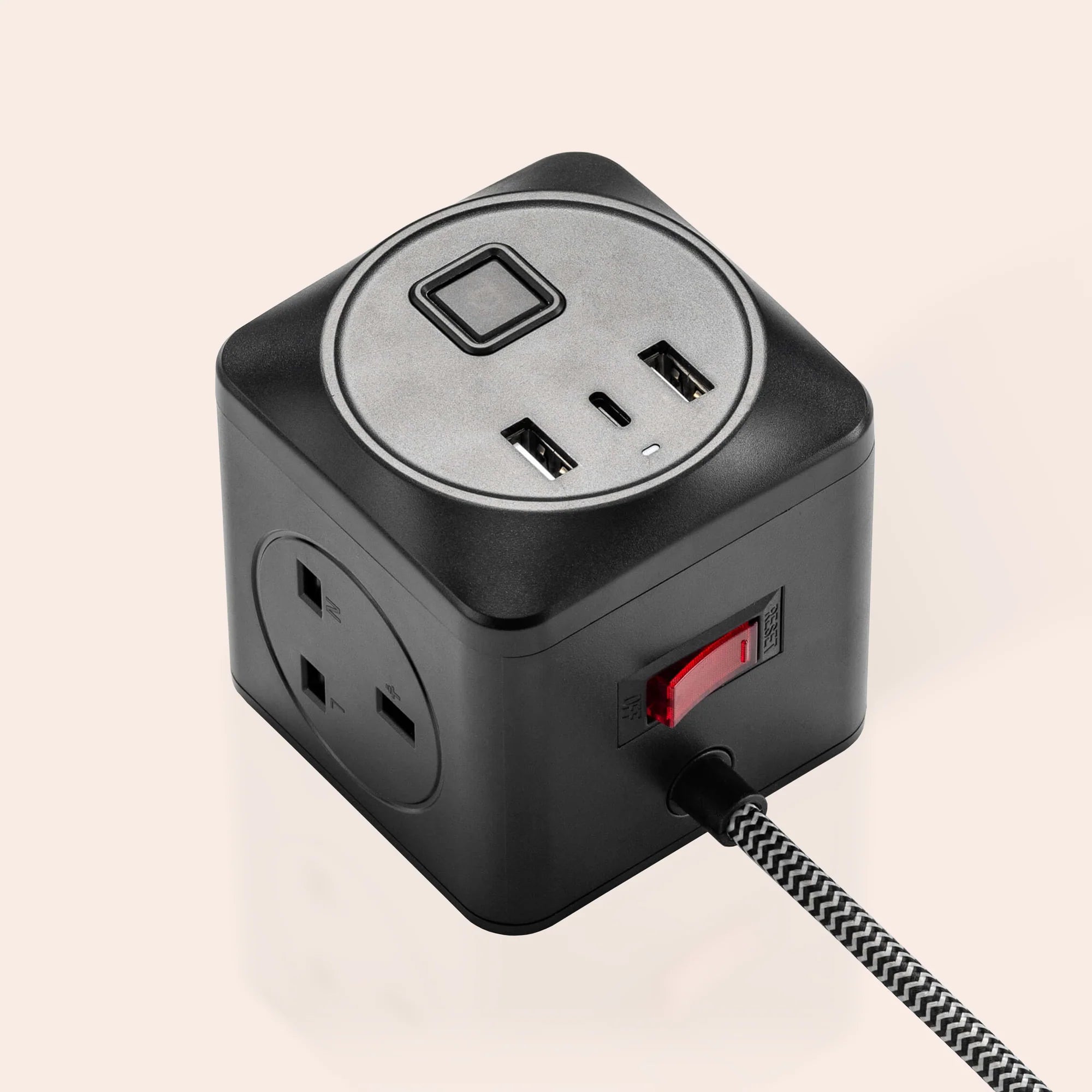 houseof. Extension Lead - Black Fabric Cable