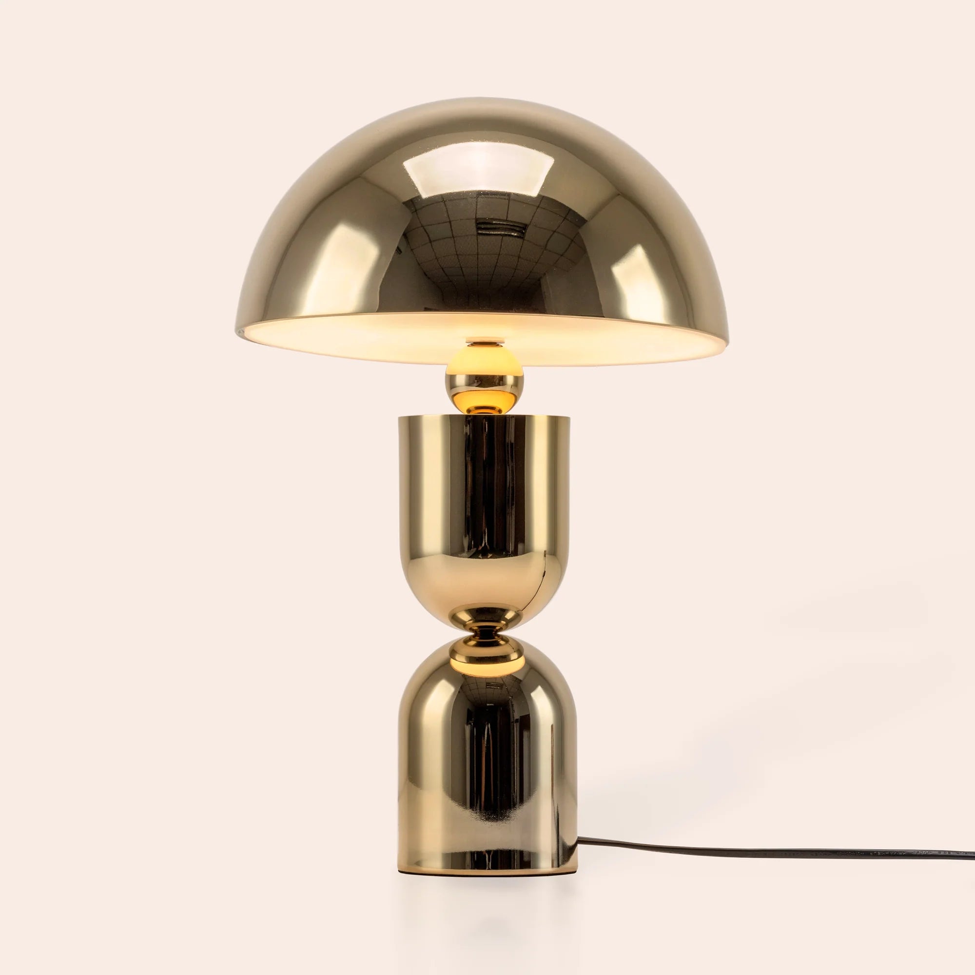 houseof. Mushroom Dome Table Lamp - Brass