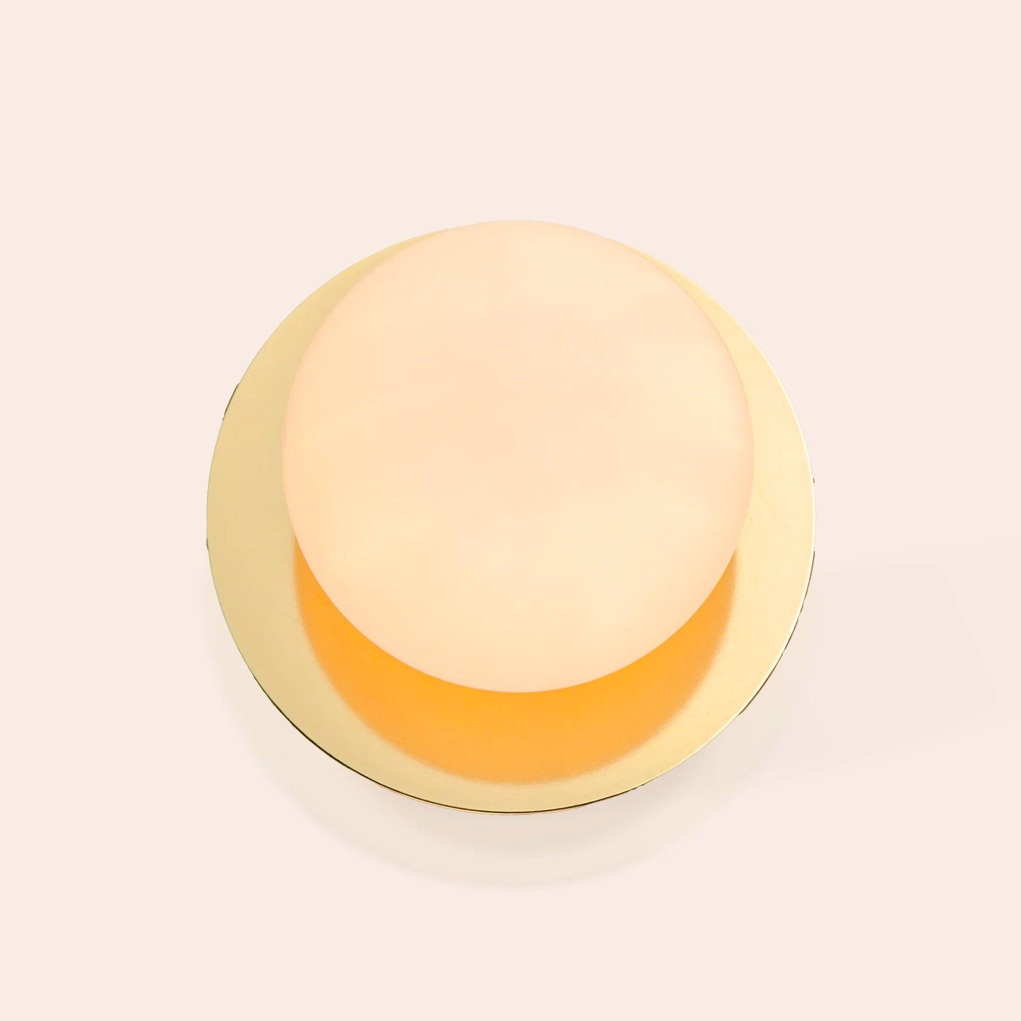 houseof. Opal Disk Rechargeable Table Lamp - Brass