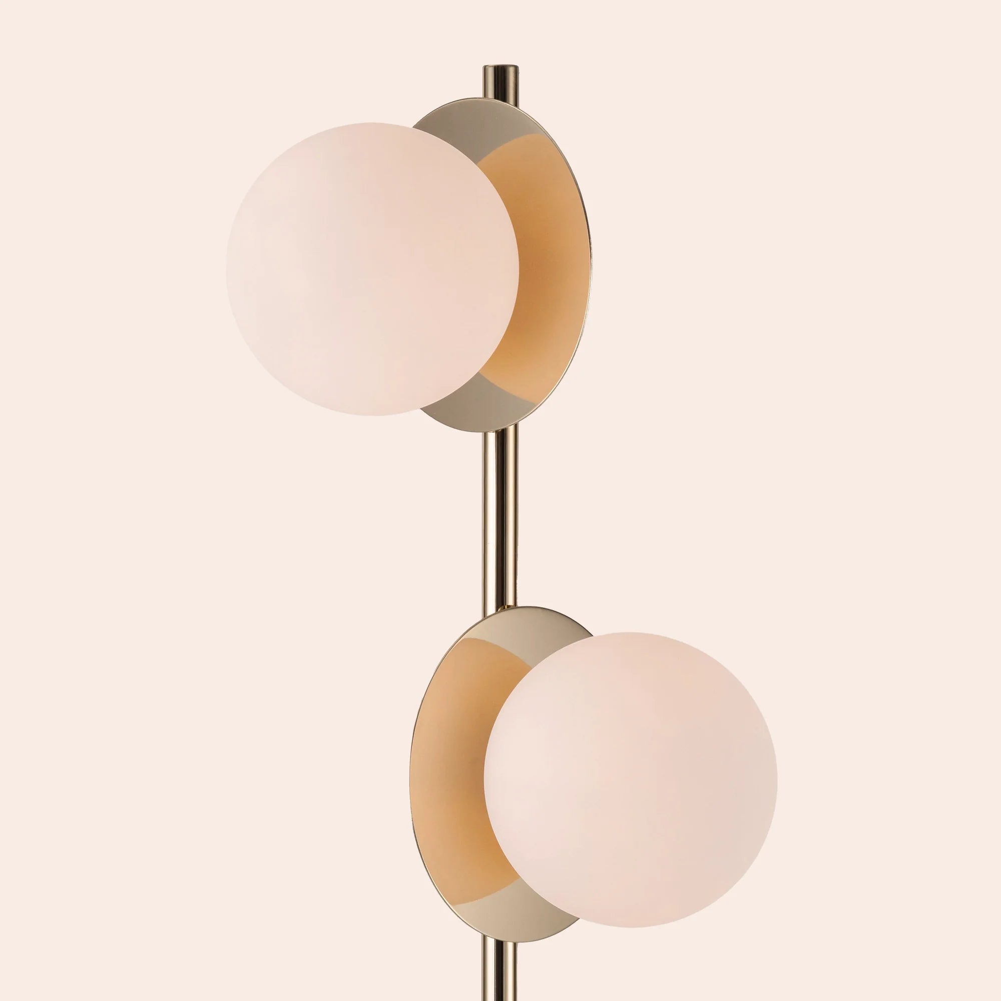 houseof. Opal Disk Floor Lamp - Brass