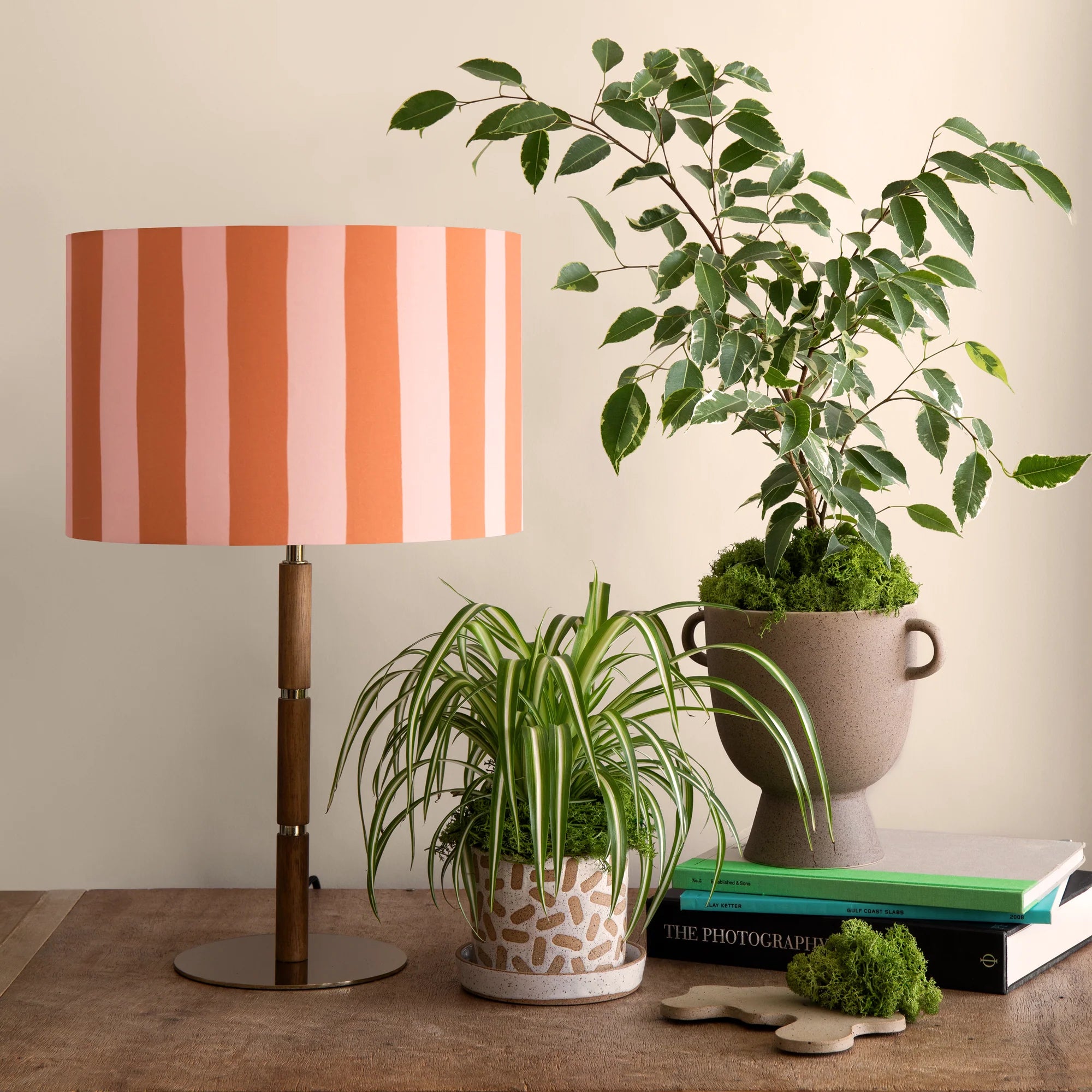 houseof. Small Stripe Print Shade - Pink & Orange