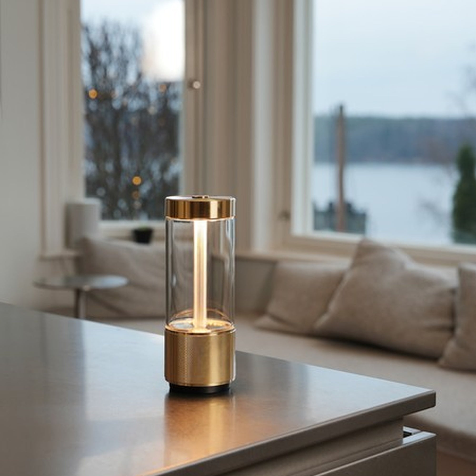 Buster + Punch Takeout Portable LED Table Light - Cross Knurl Detail
