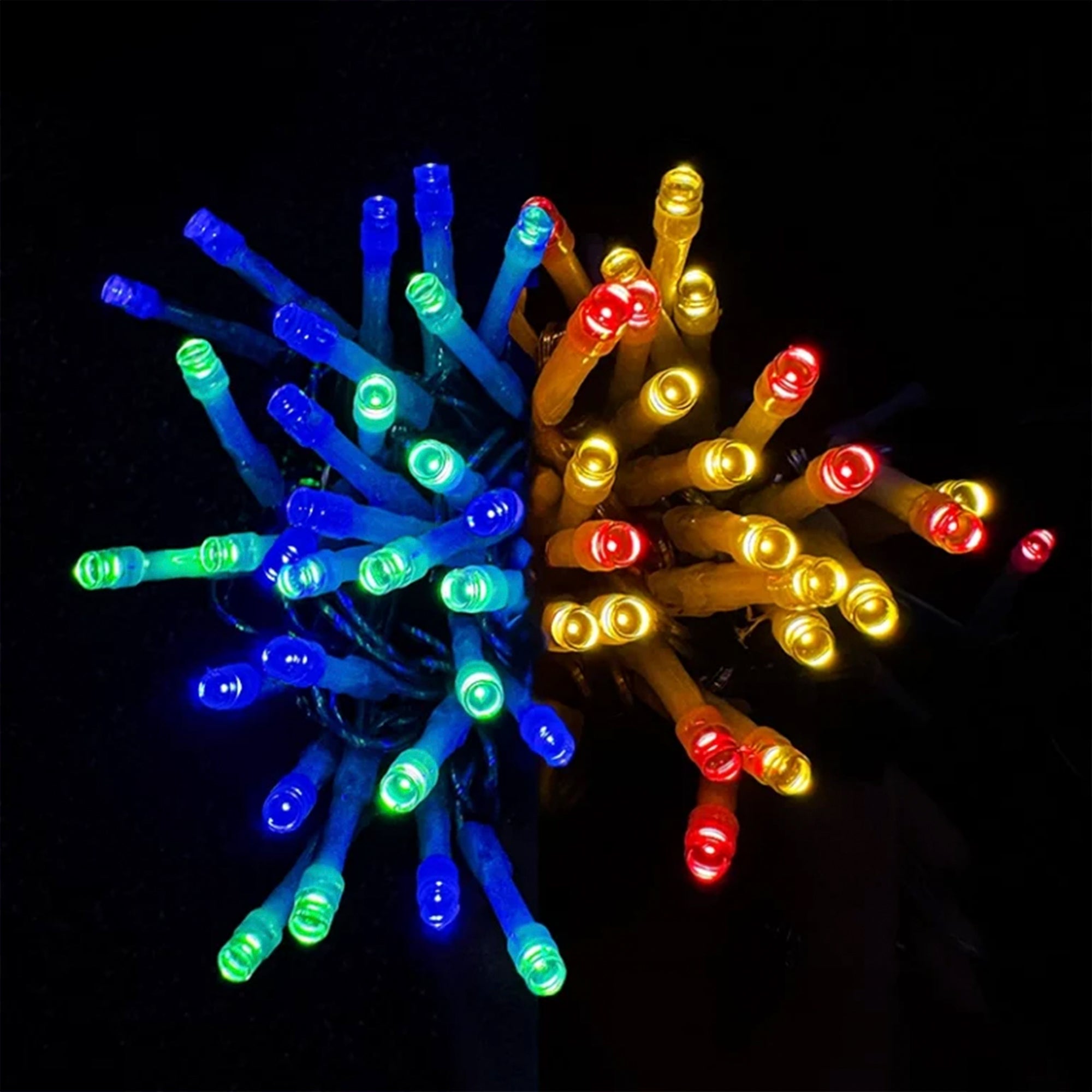 Lumena Cosmic Pavo – Coloured Solar String Lights 50m with Remote Control