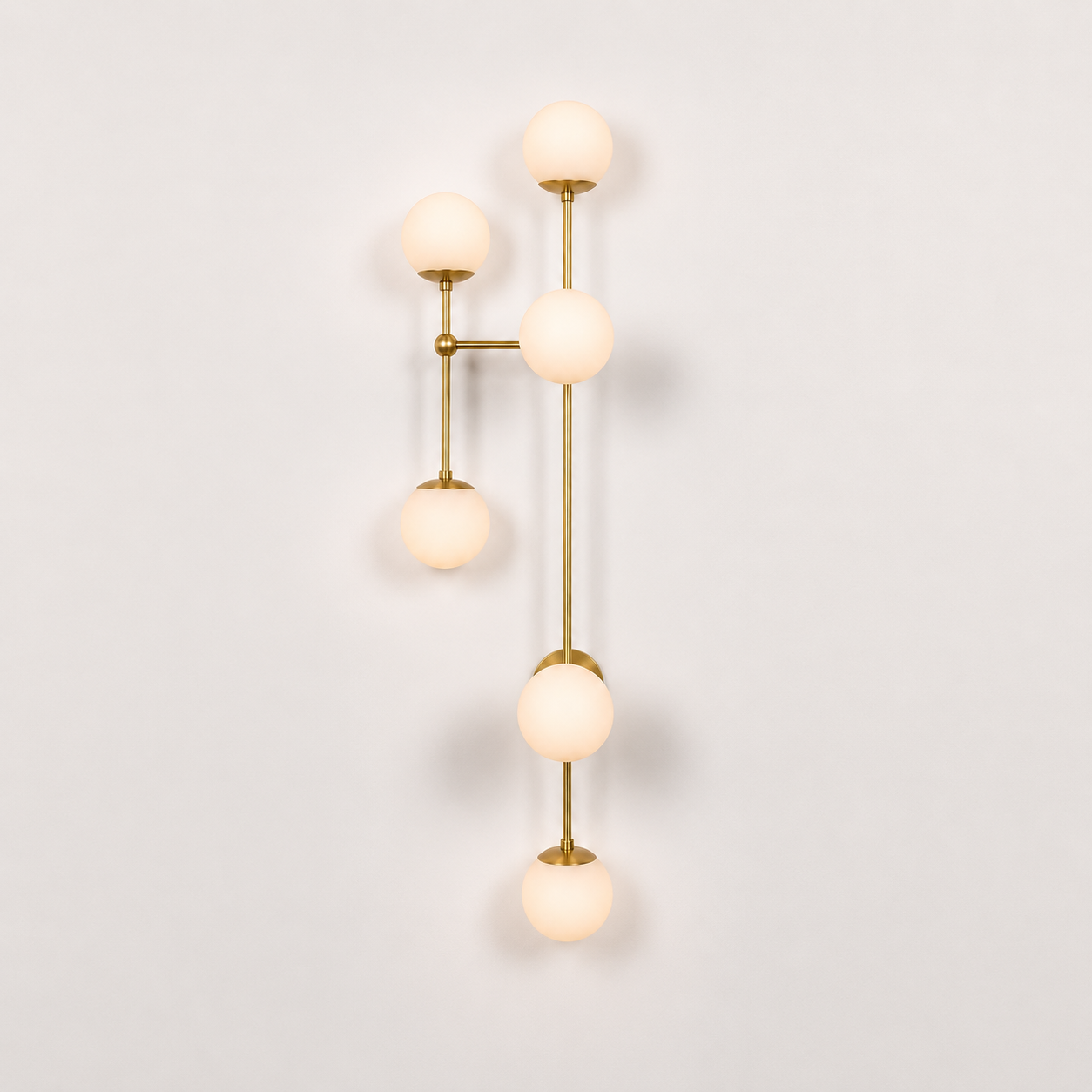 Schwung Armstrong 6 L 6 Light Flush/Wall Sconce Light - Opal Mat Glass