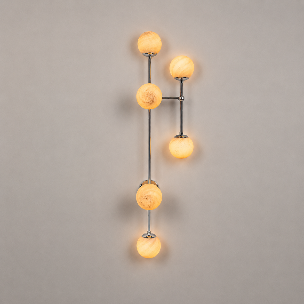 Schwung Armstrong 6 R 6 Light Flush/Wall Sconce Light - Marble Glass